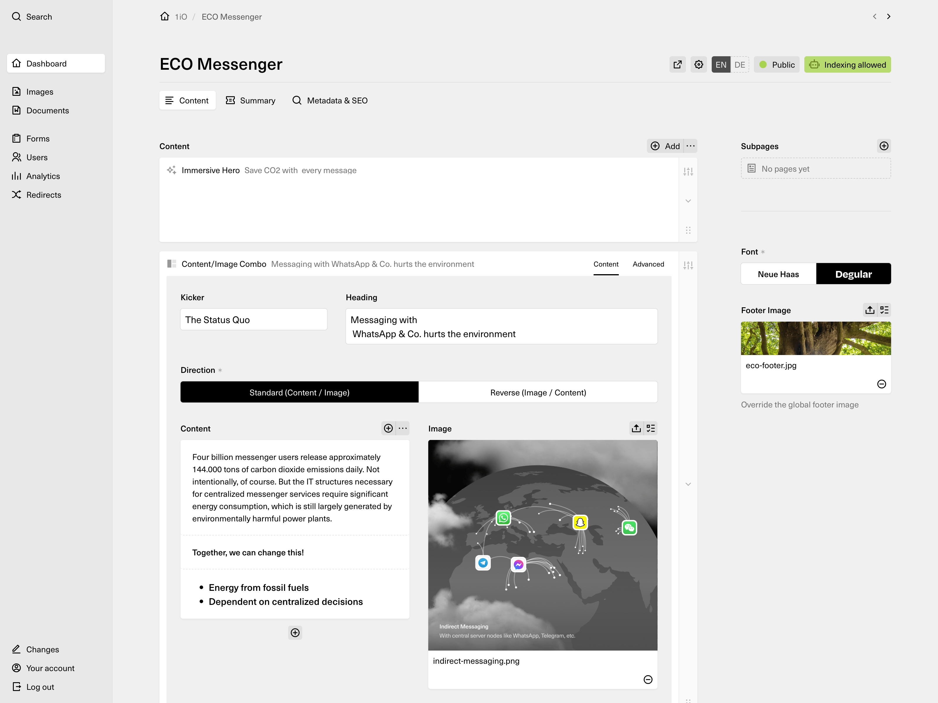 Panel screenshot of 1io.com