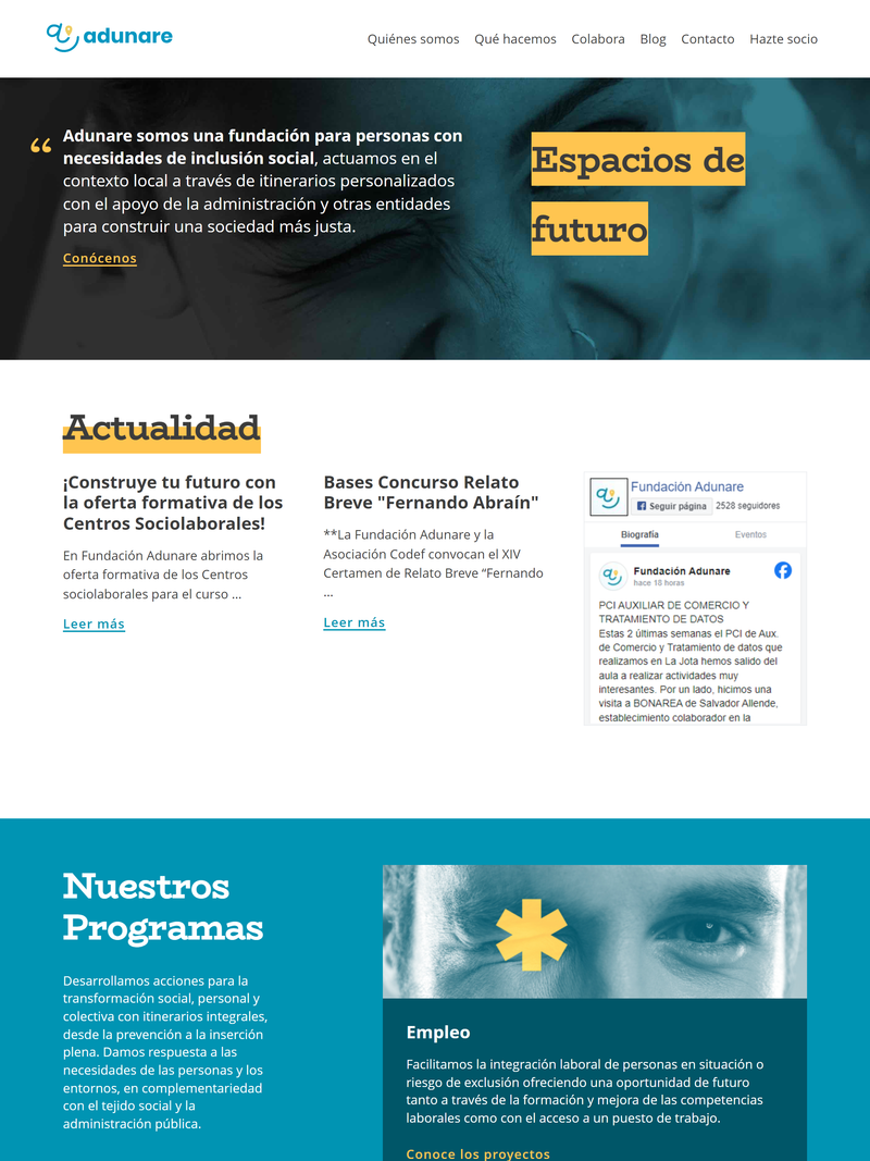 Screenshot of adunare.org