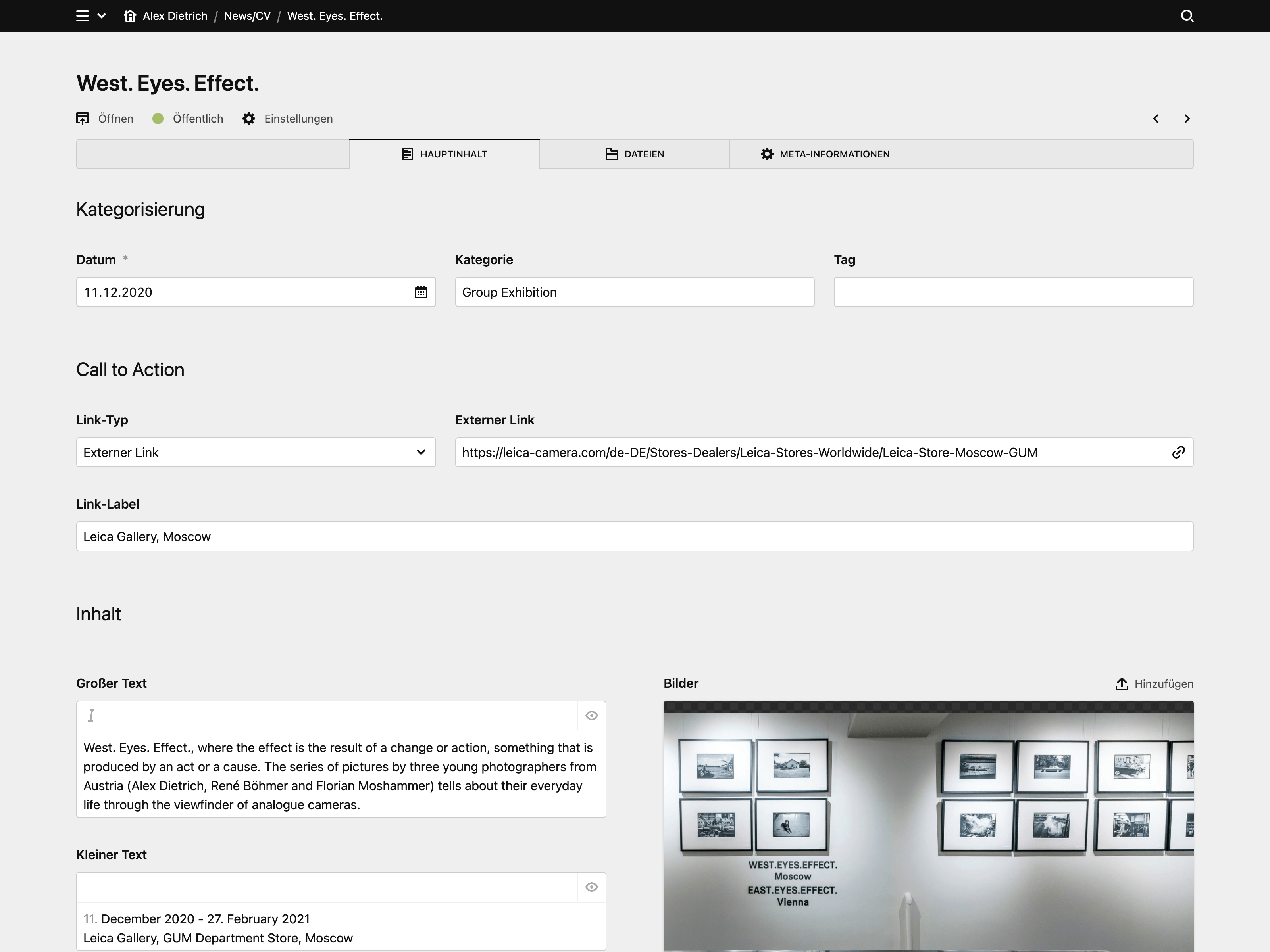 Panel screenshot of alexdietrich.at