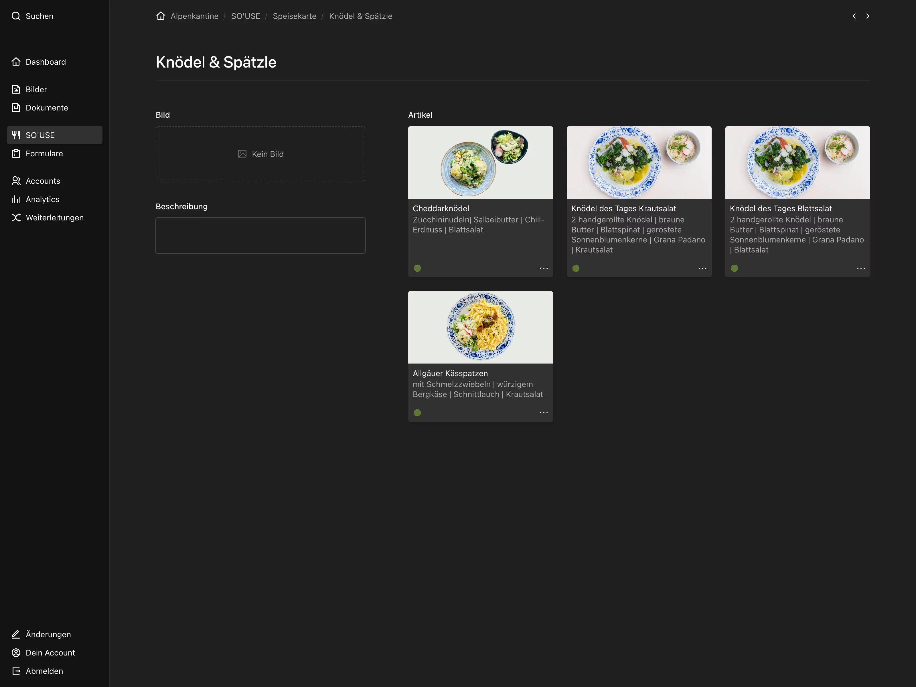Panel screenshot of alpenkantine.de