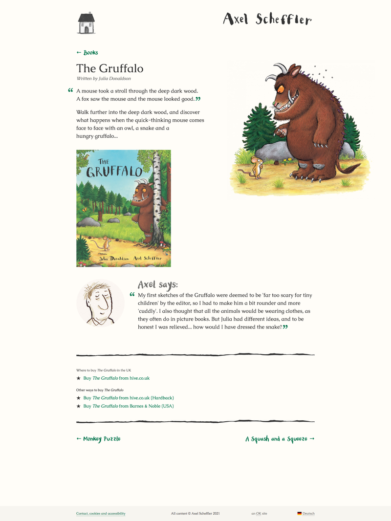 Screenshot of axelscheffler.com