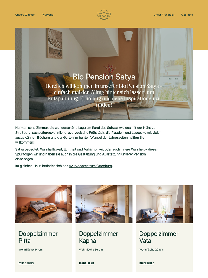 Screenshot of biopension-satya.de