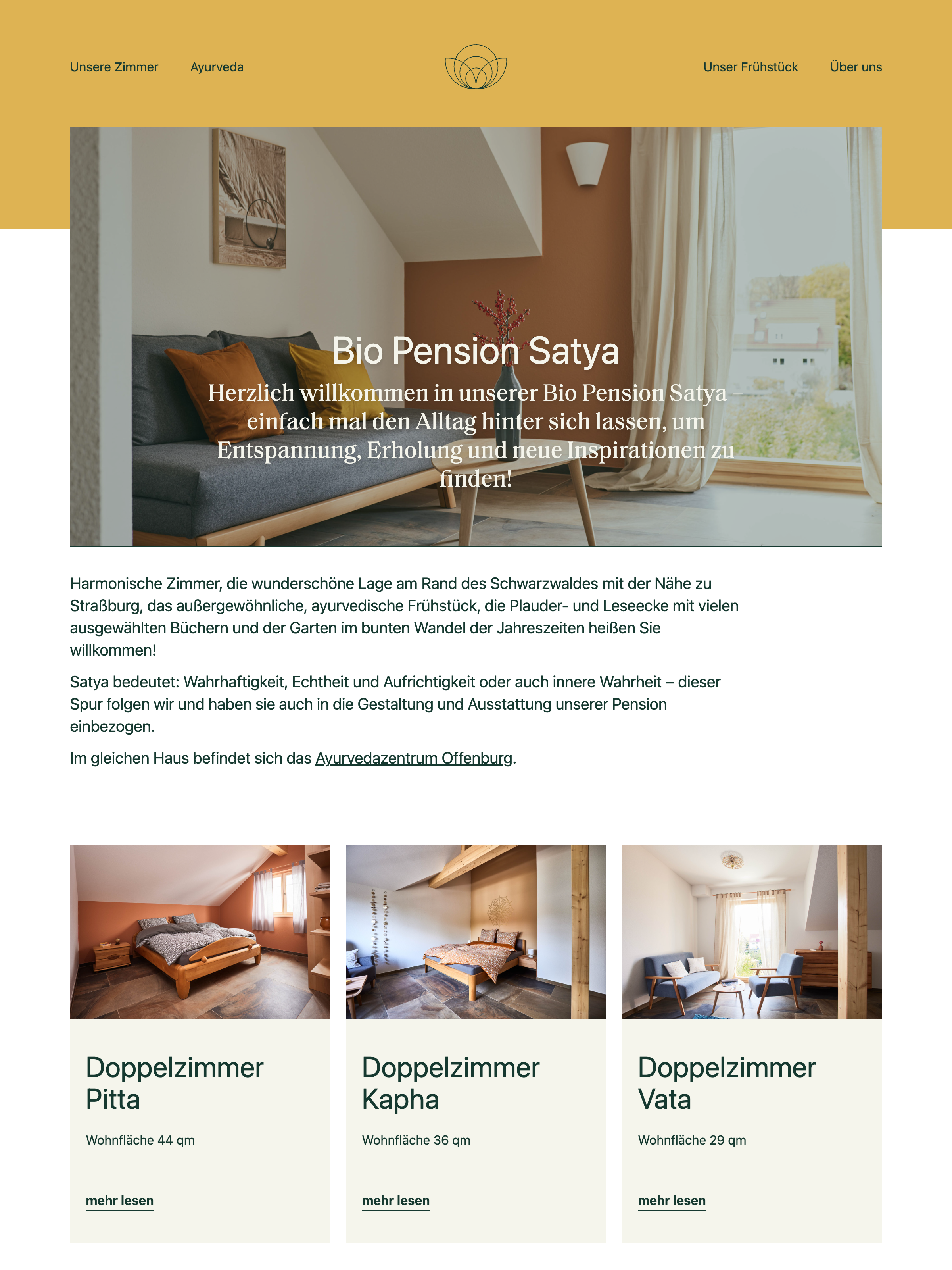 Screenshot of biopension-satya.de