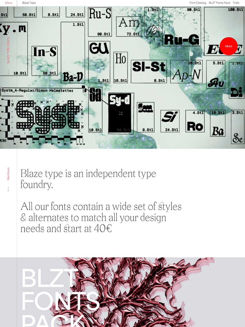Screenshot of blazetype.eu