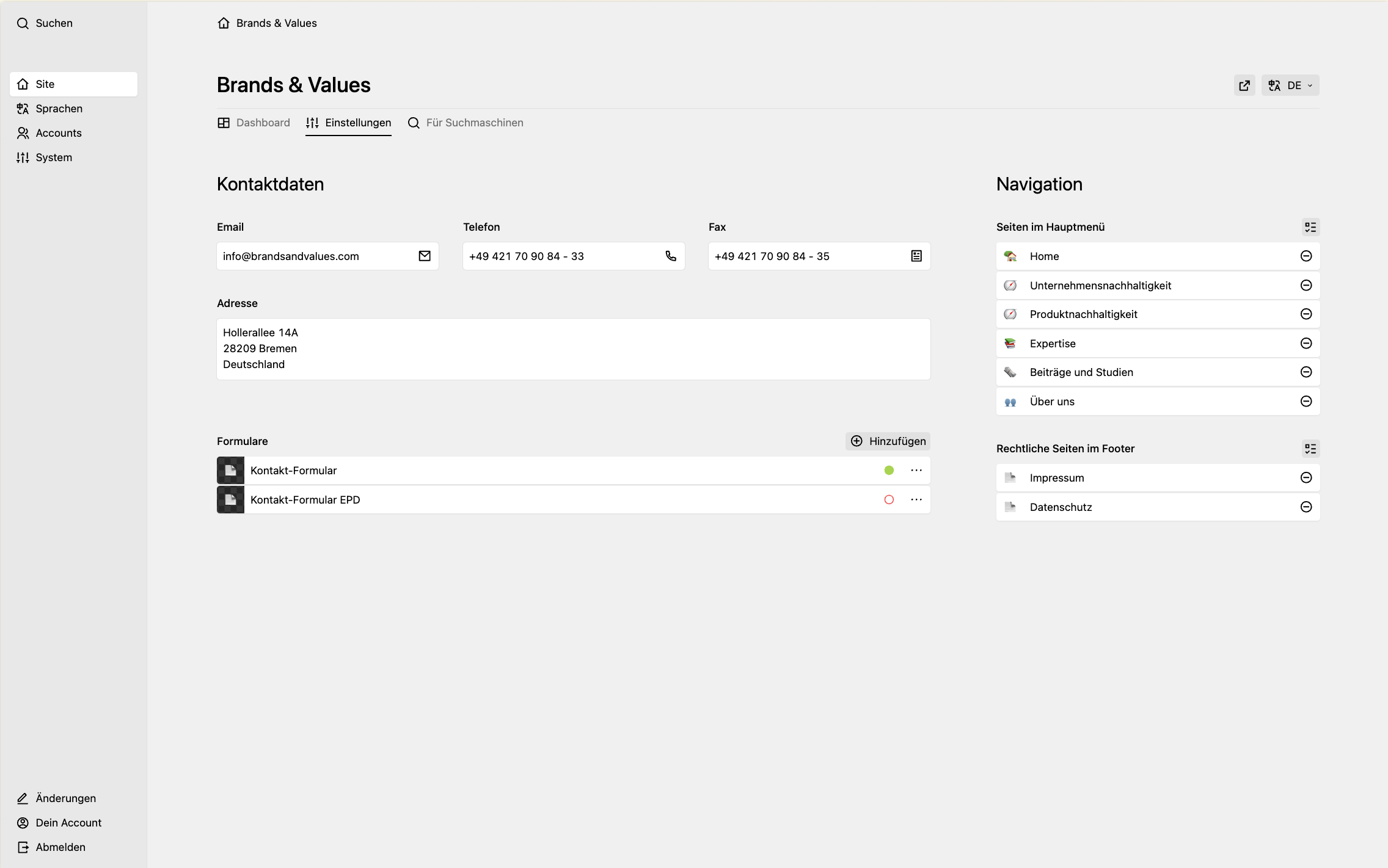 Panel screenshot of brandsandvalues.com
