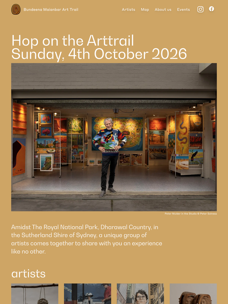 Screenshot of arttrail.com.au