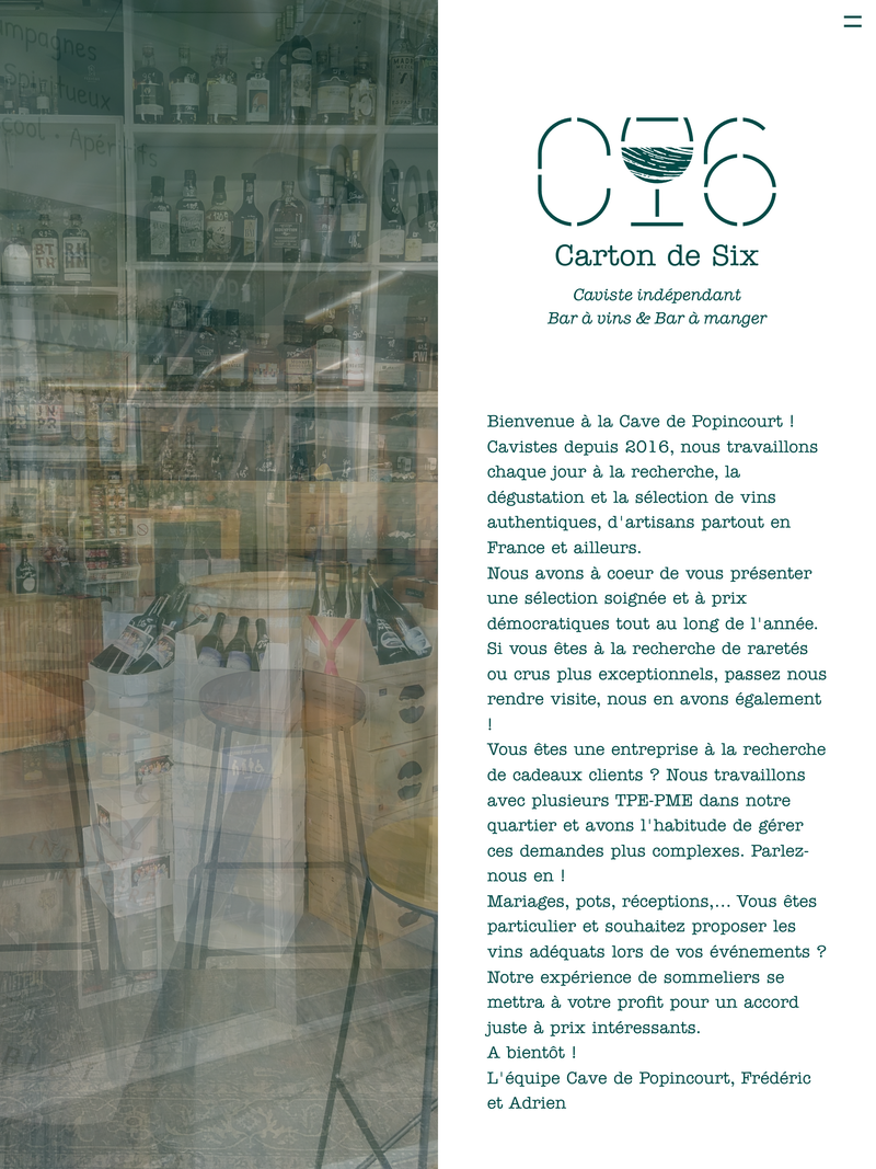 Screenshot of cartondesix.fr