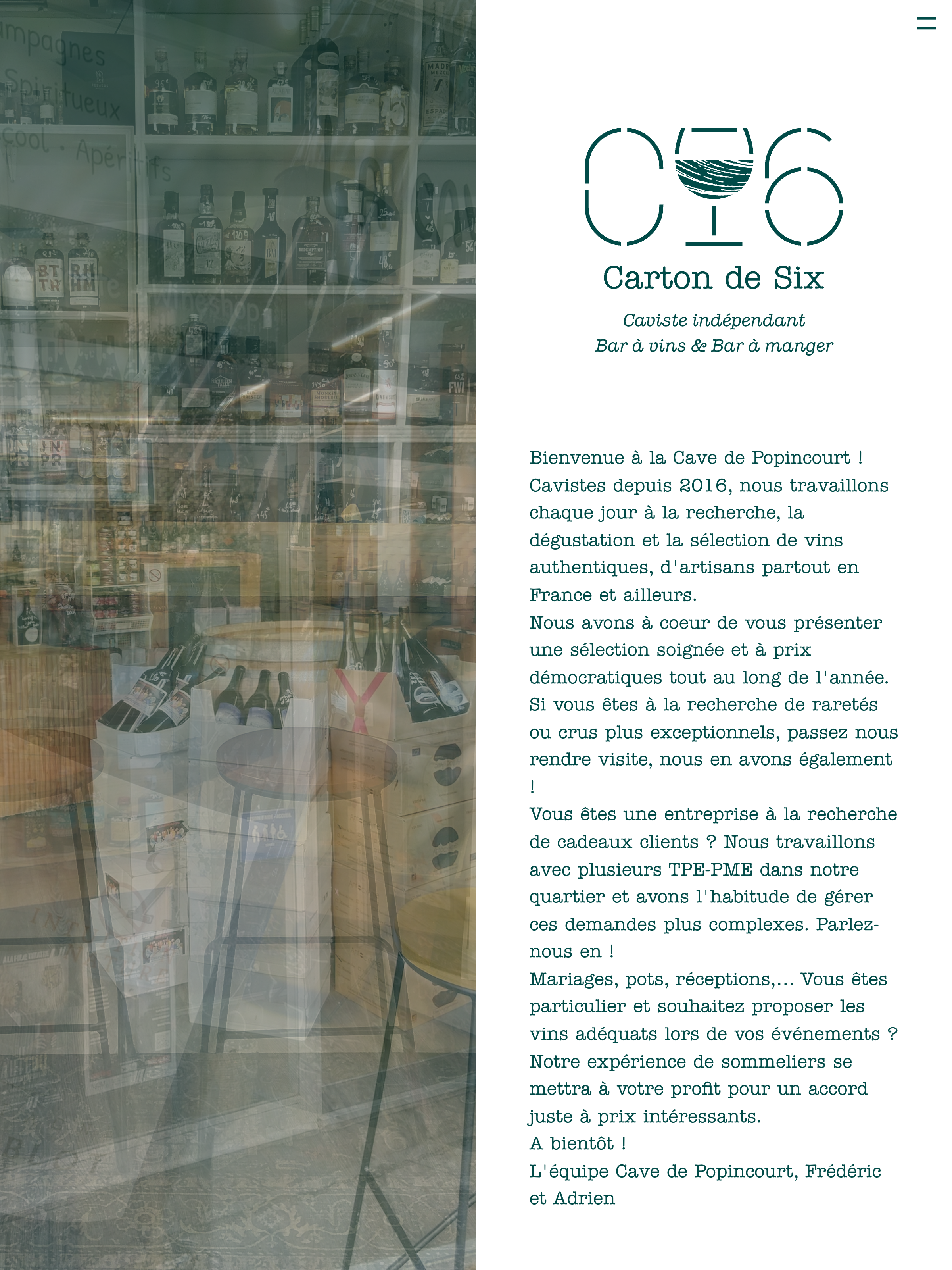 Screenshot of cartondesix.fr