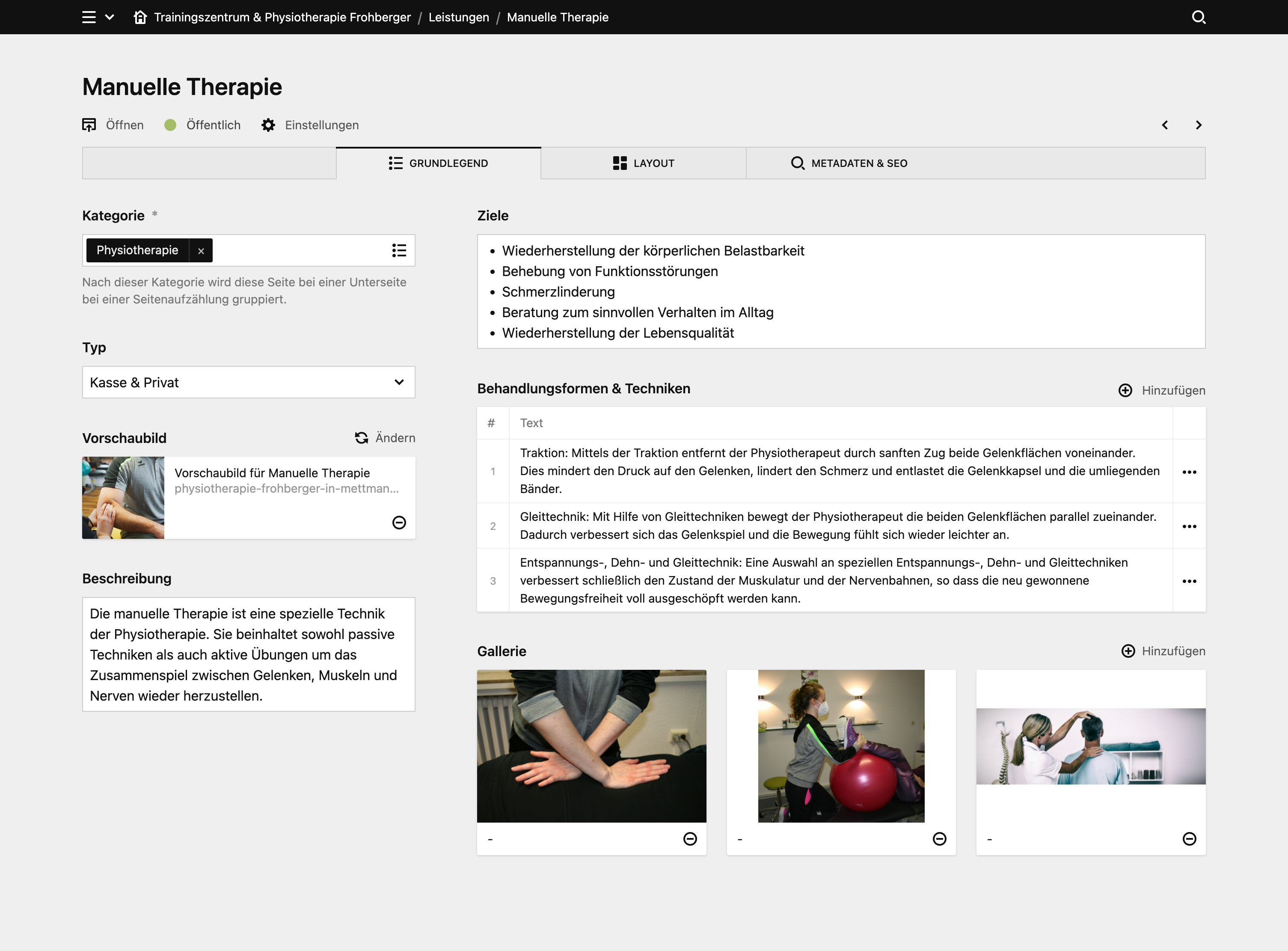 Panel screenshot of claudia-frohberger.de