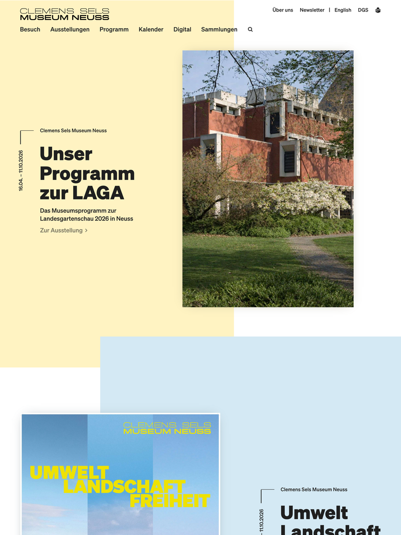 Screenshot of clemens-sels-museum-neuss.de