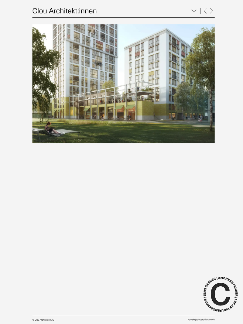Screenshot of clouarchitekten.ch