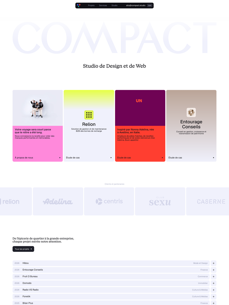 Screenshot of compact.studio