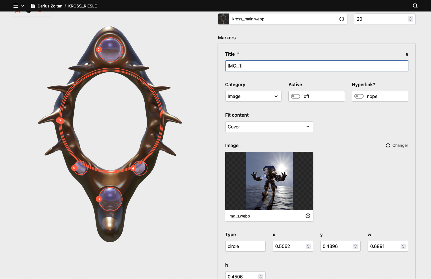 Panel screenshot of dariuszoltan.xyz