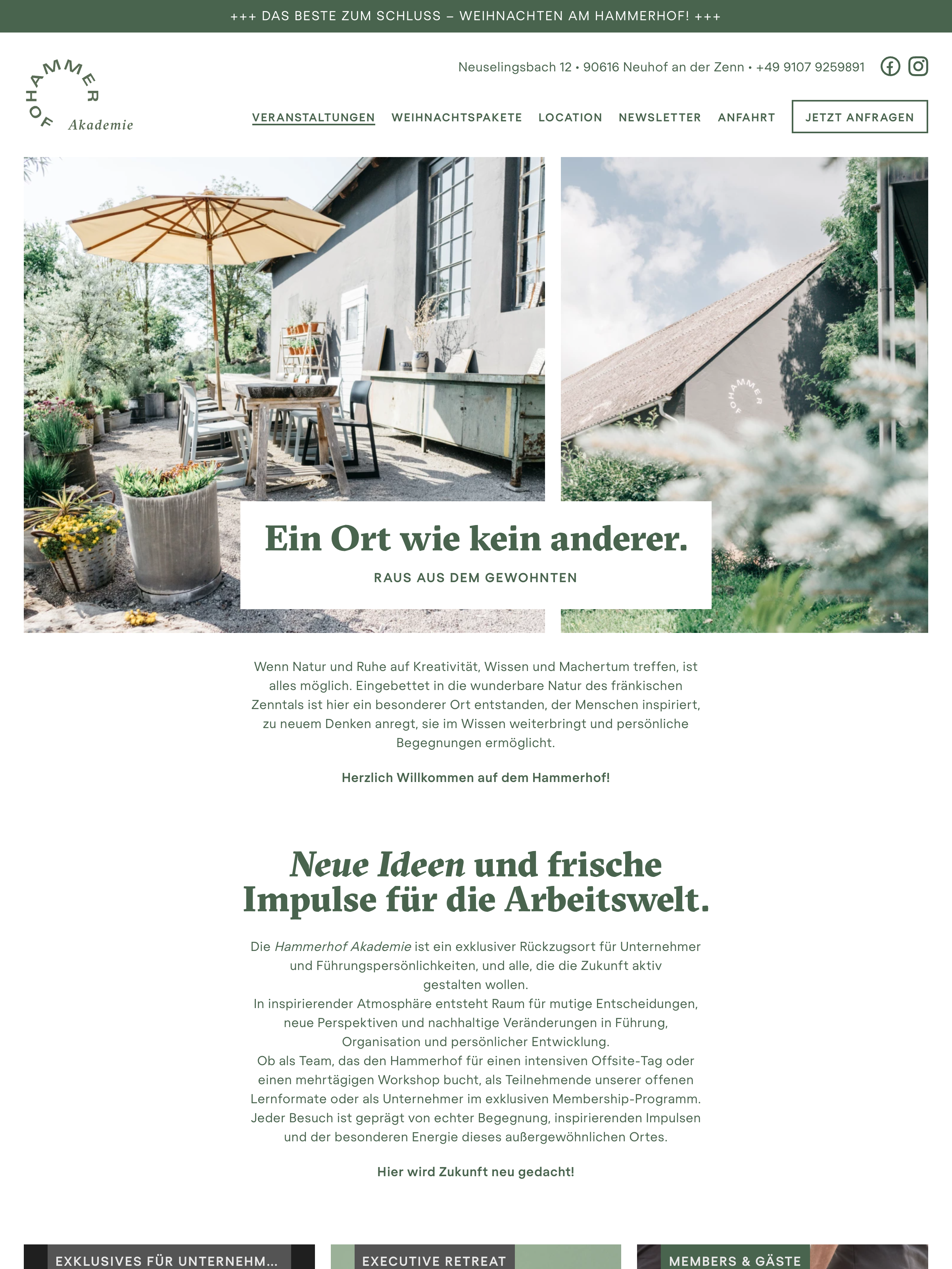 Screenshot of derhammerhof.de