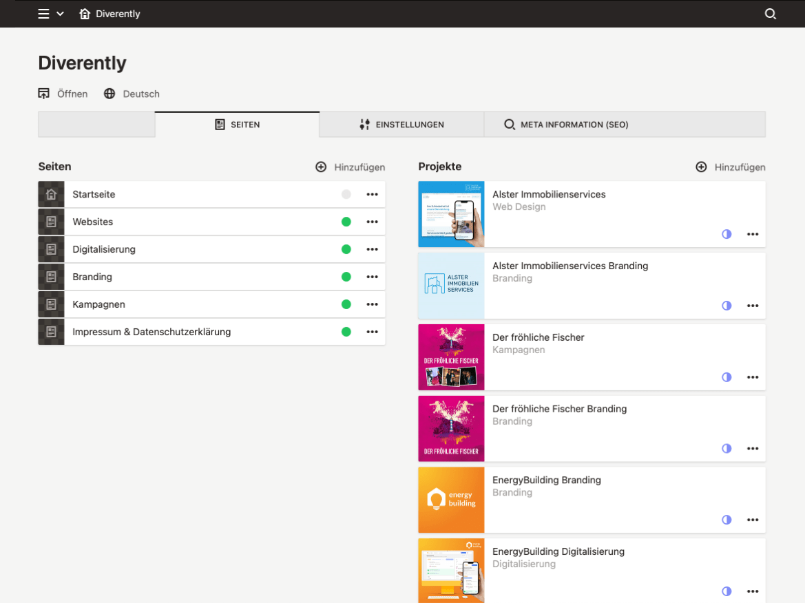 Panel screenshot of diverently.com