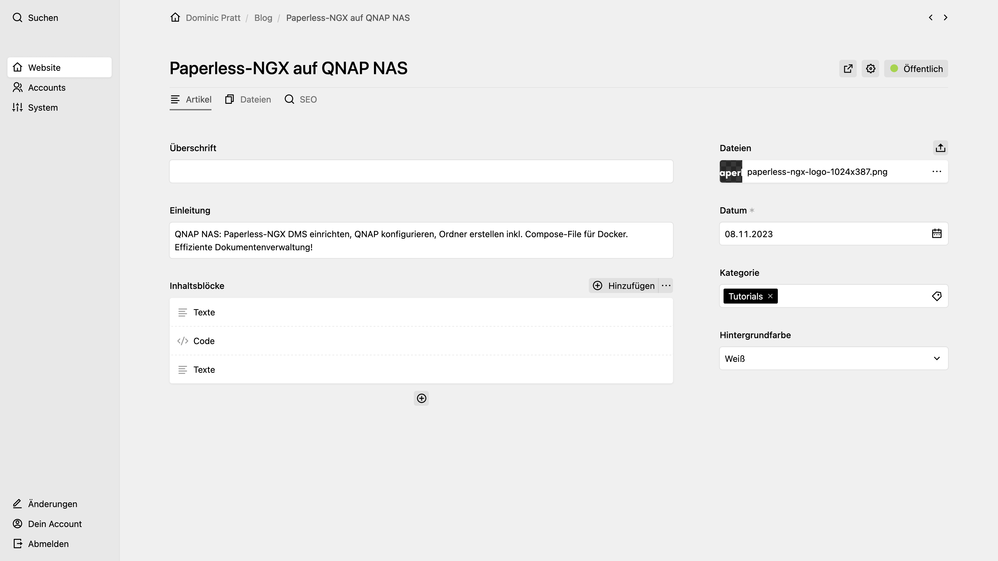 Panel screenshot of pratt.de