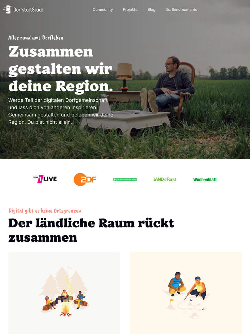 Screenshot of dorfstattstadt.de