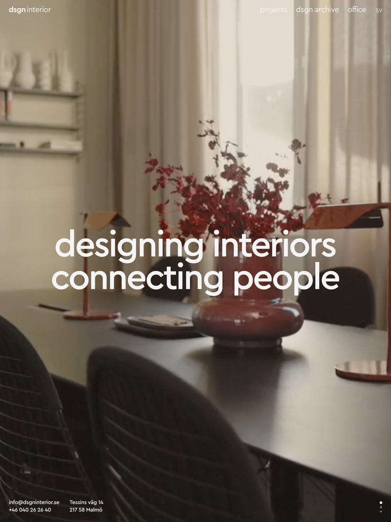 Screenshot of dsgninterior.se