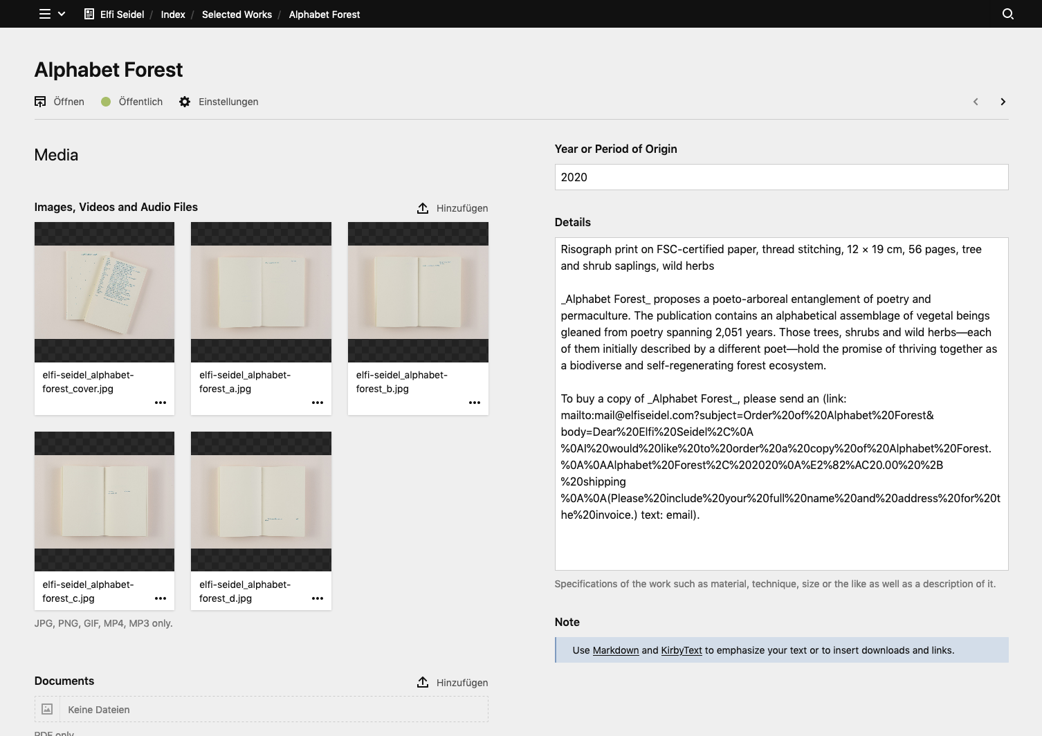 Panel screenshot of elfiseidel.com