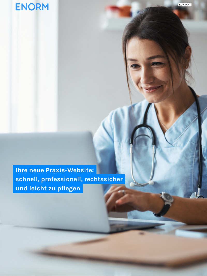 Screenshot of praxis-website.enorm.digital