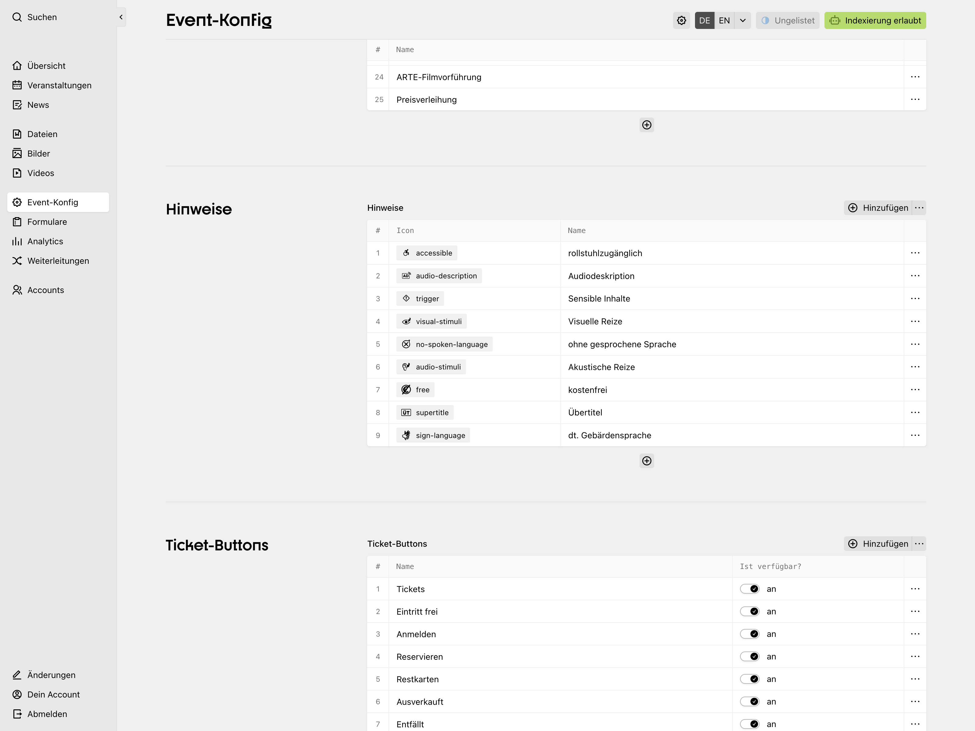 Panel screenshot of euro-scene.de