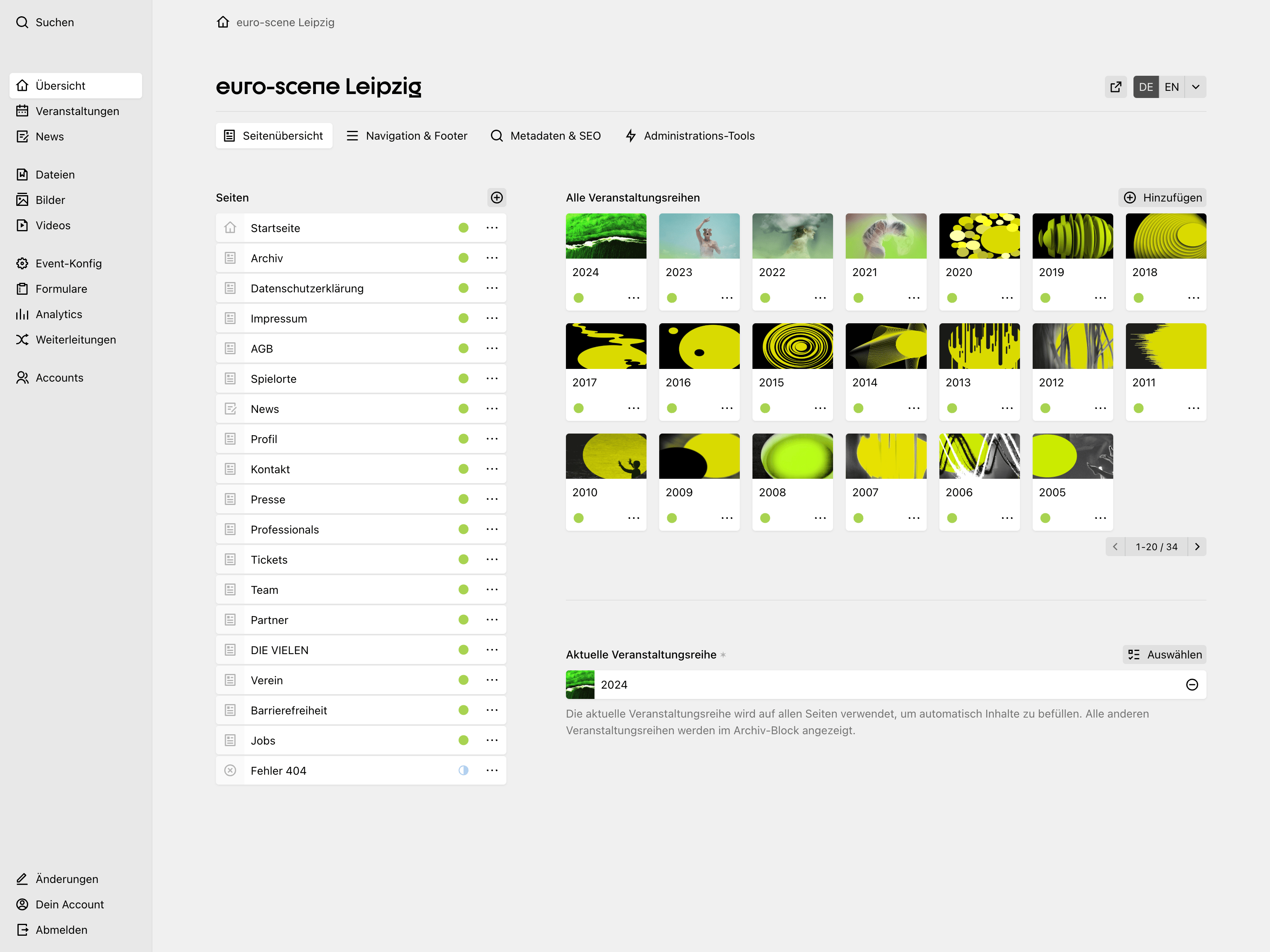 Panel screenshot of euro-scene.de