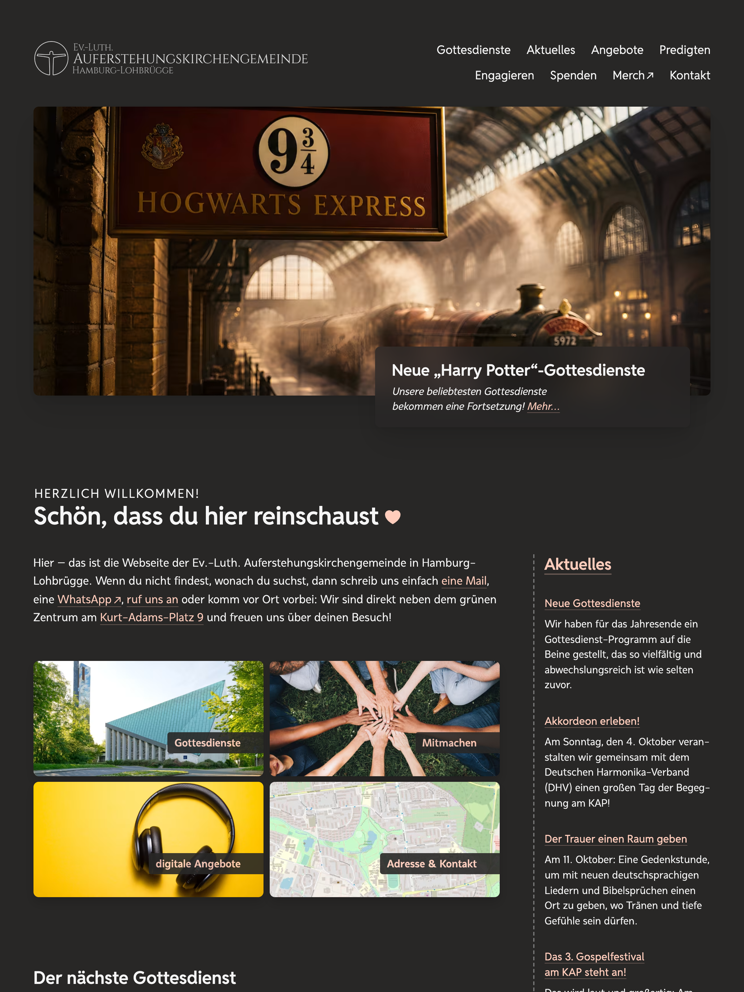 Screenshot of kap-kirche.de