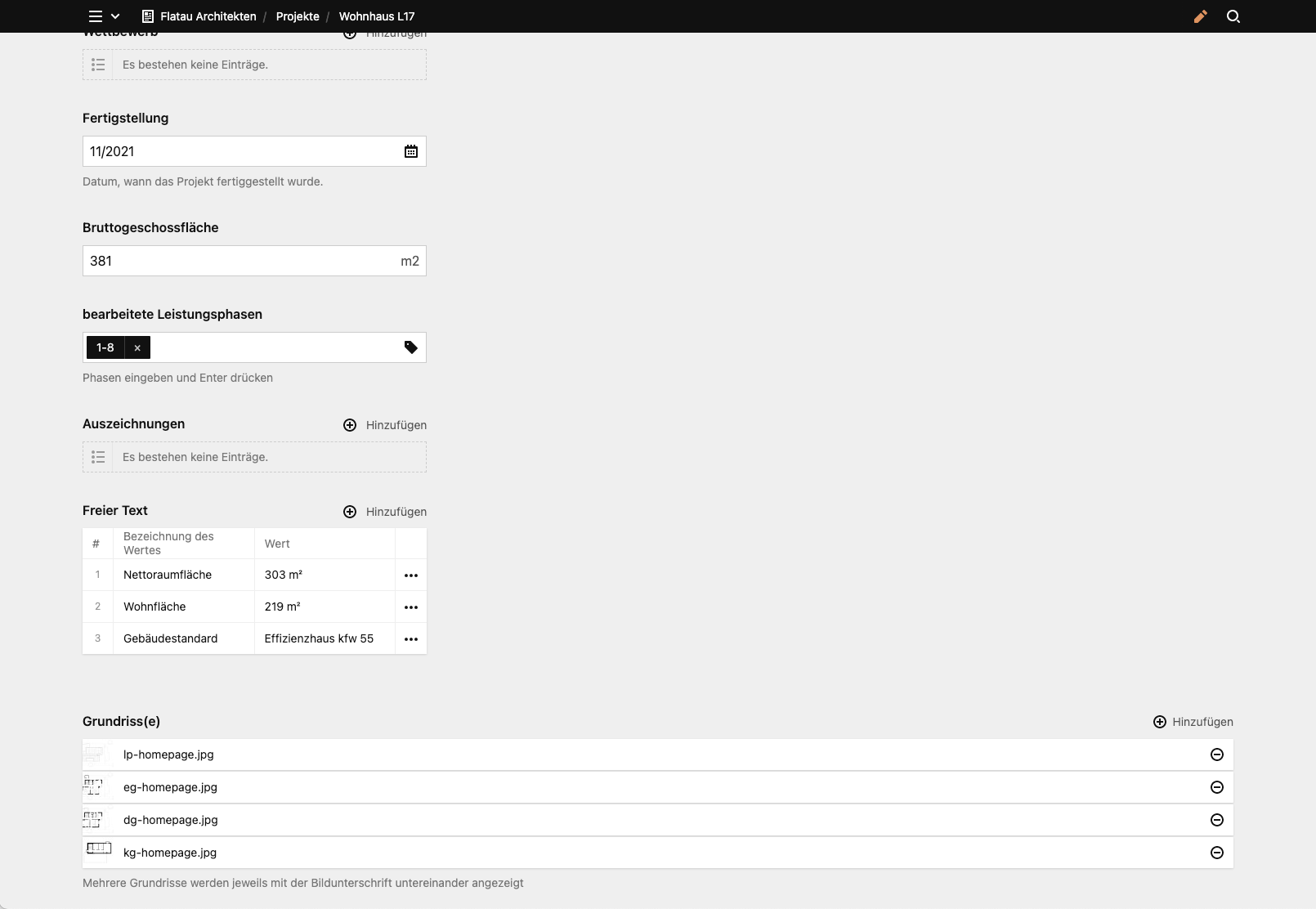 Panel screenshot of flatauarchitekten.de