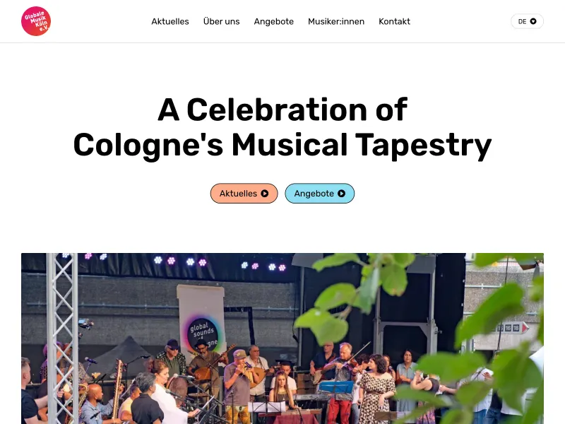 Screenshot of globalemusik.de
