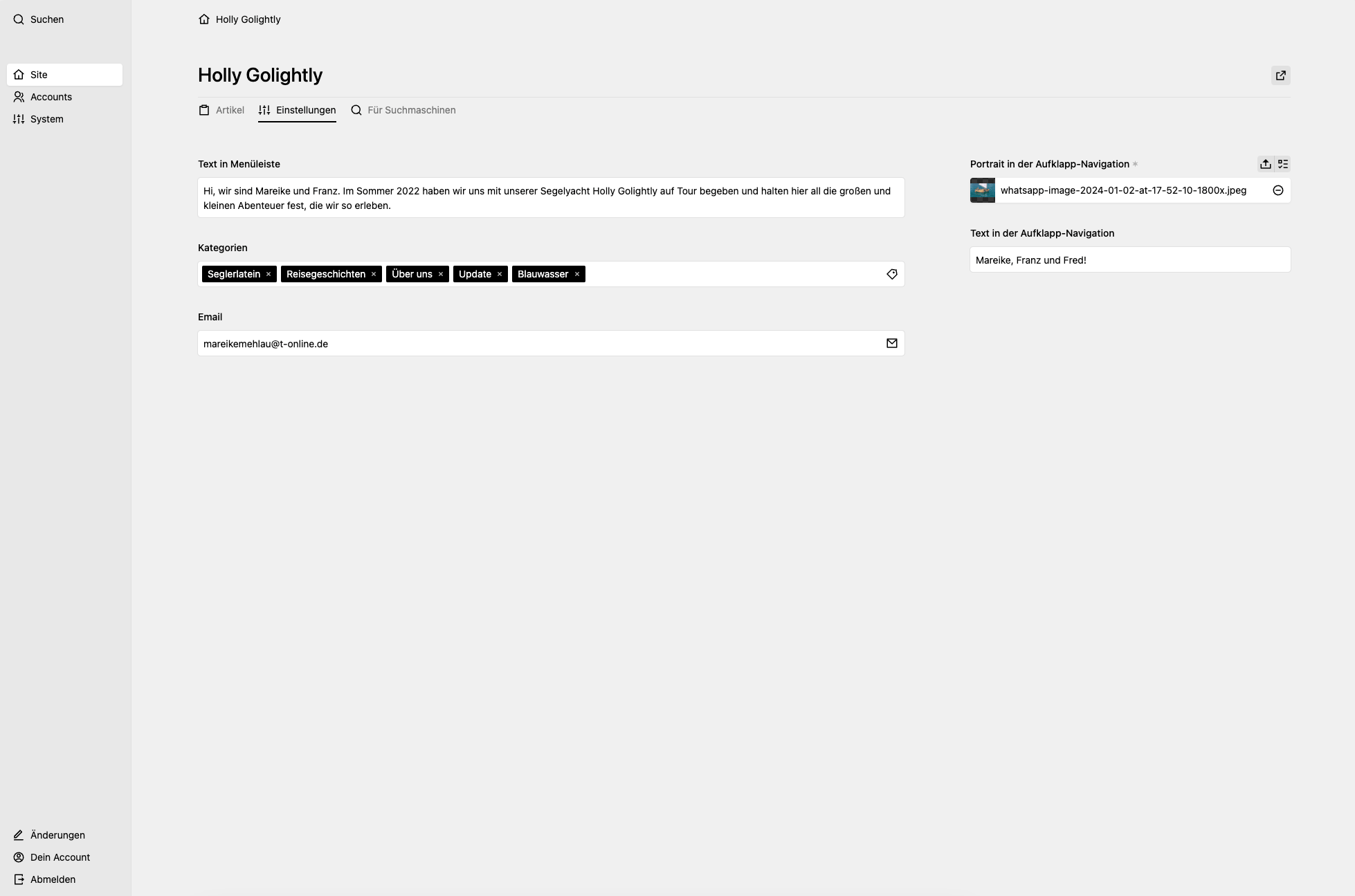 Panel screenshot of sy-holly-golightly.de