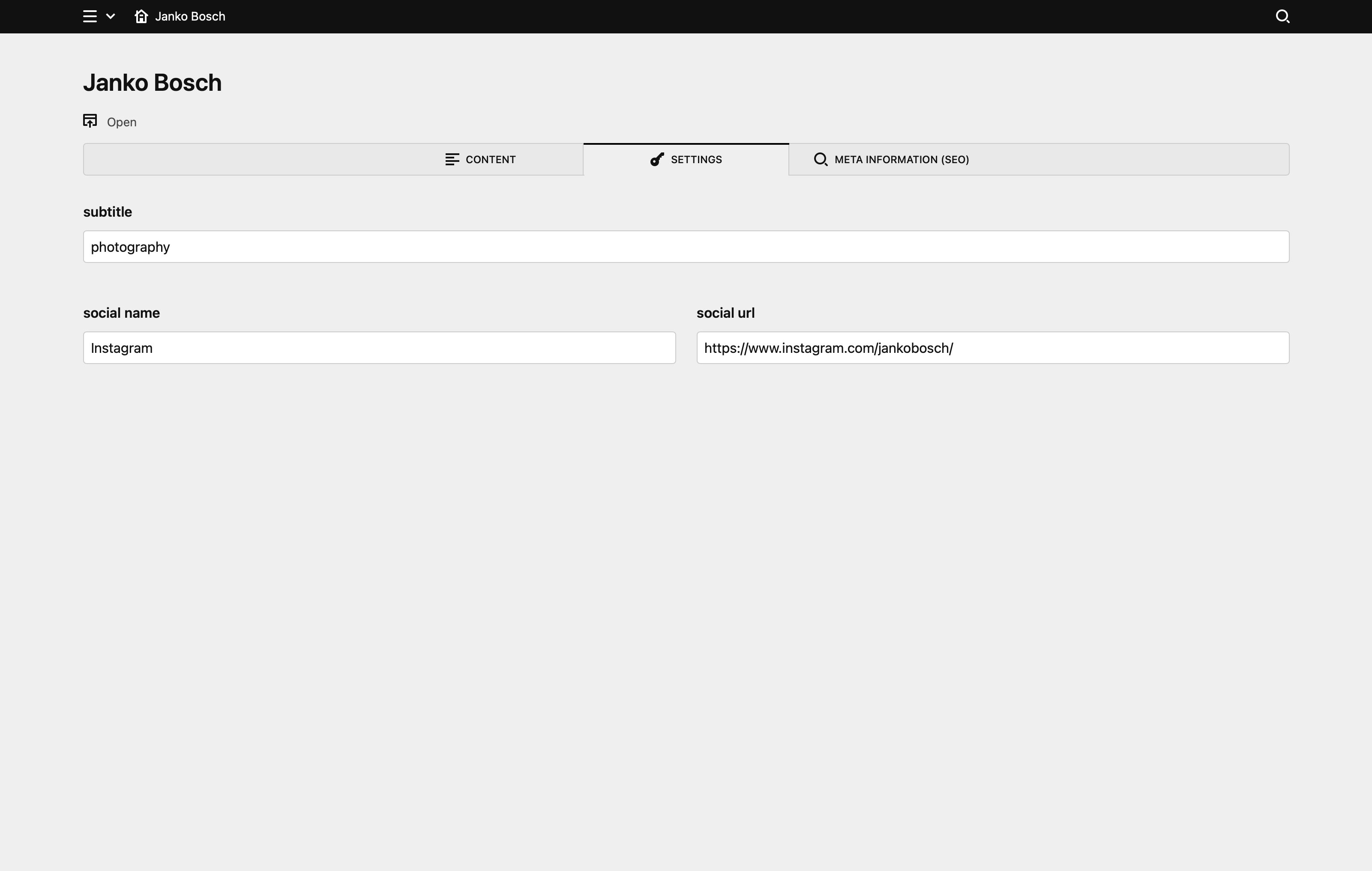 Panel screenshot of jankobosch.nl