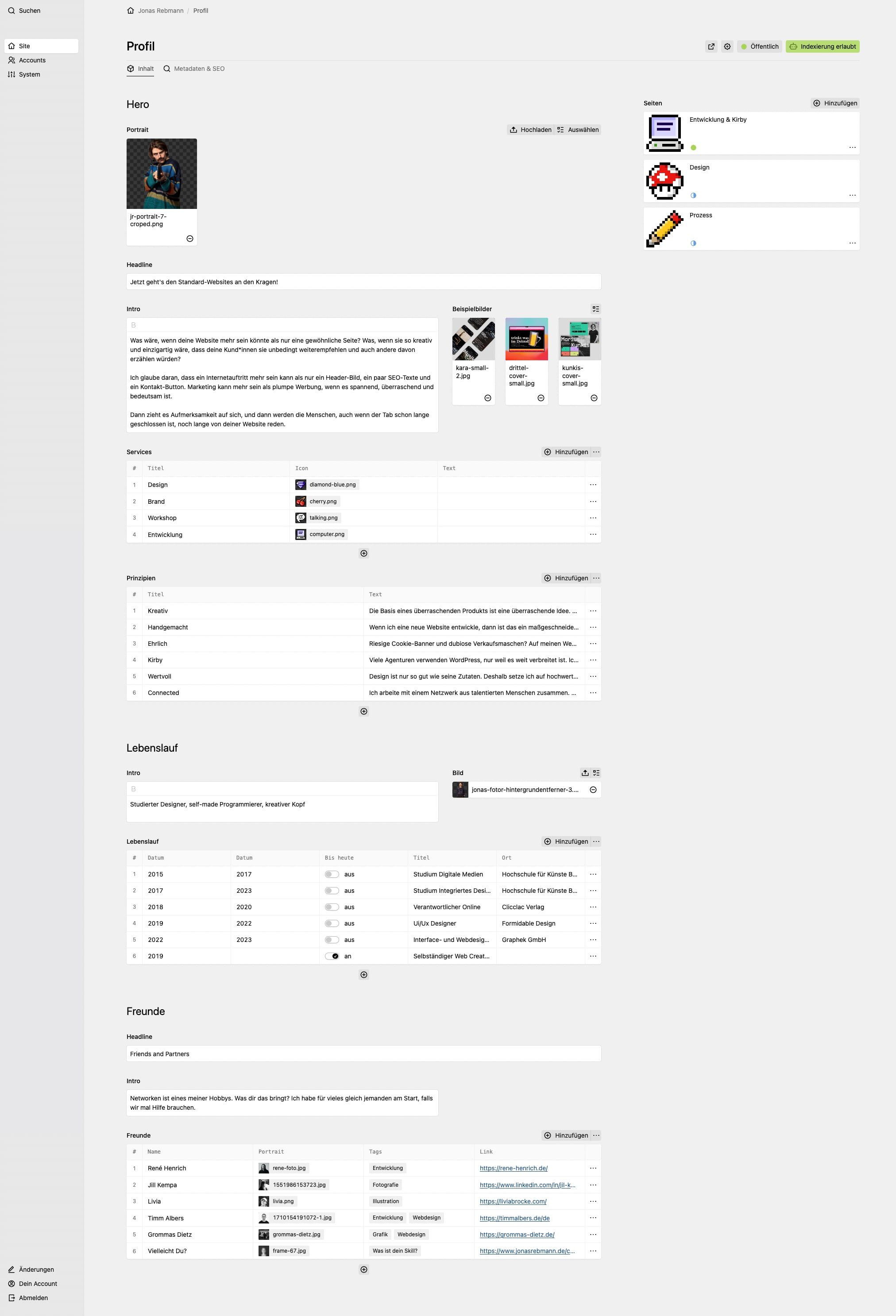 Panel screenshot of jonasrebmann.de