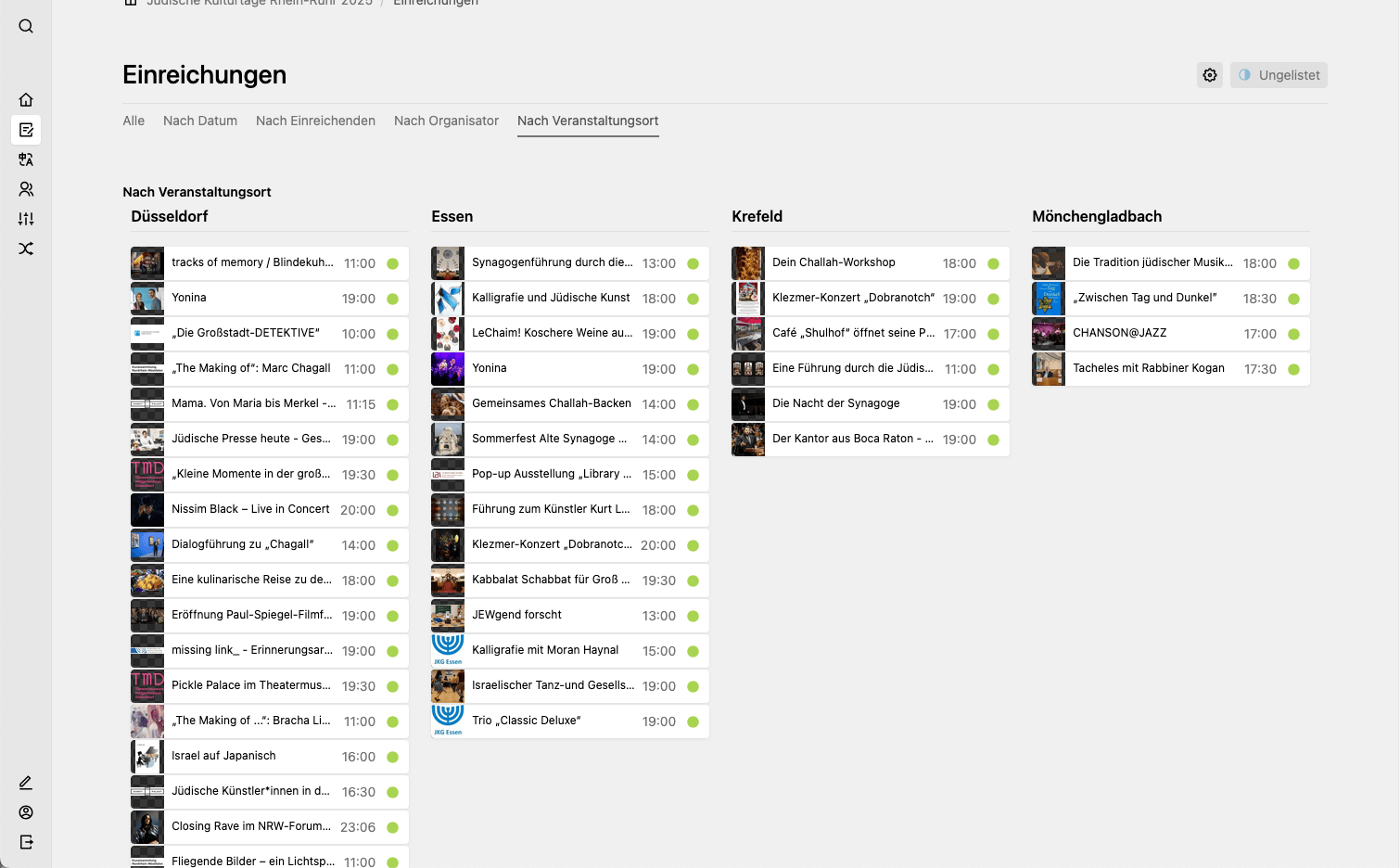 Panel screenshot of juedische-kulturtage.de