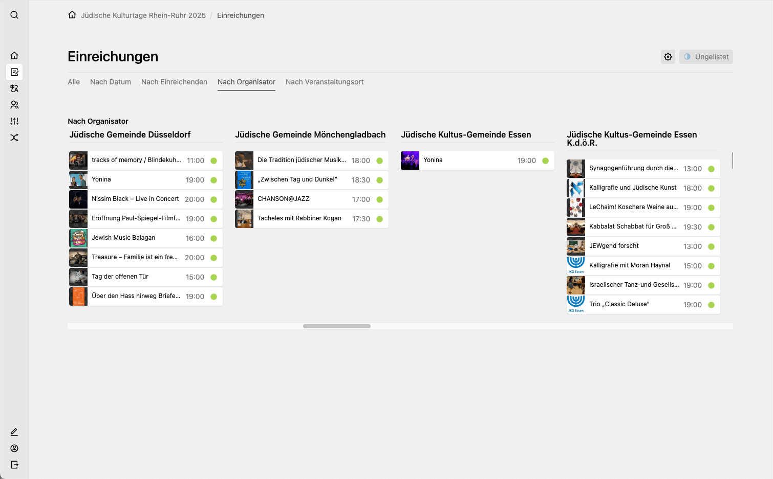 Panel screenshot of juedische-kulturtage.de