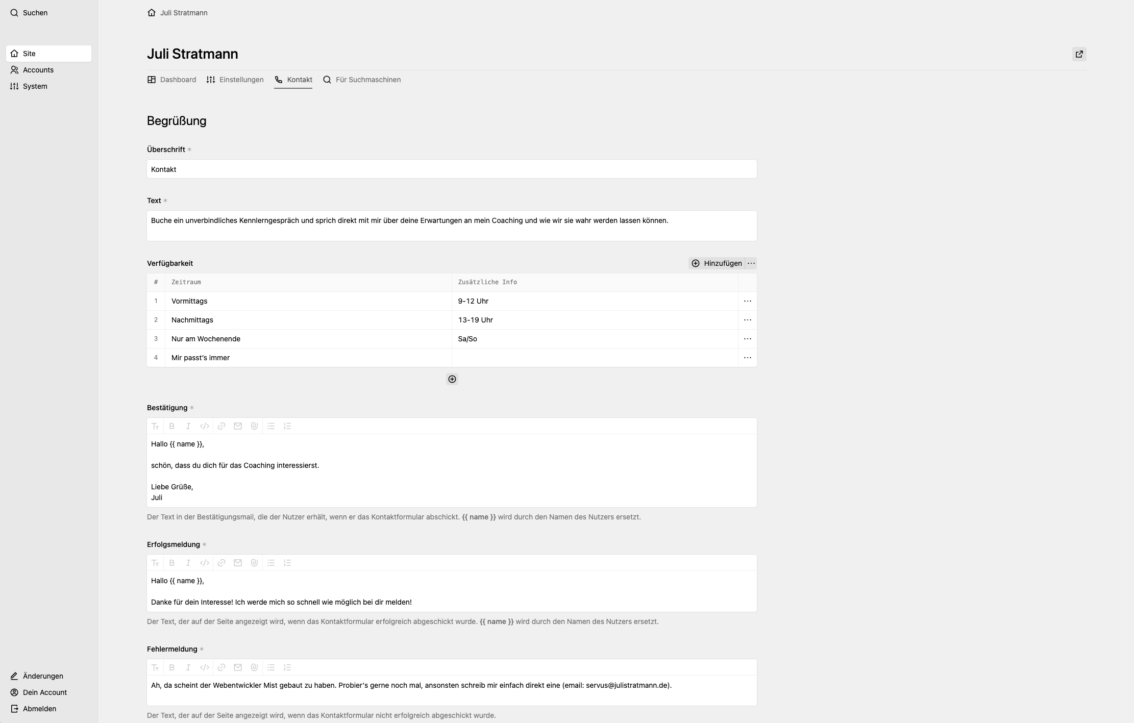 Panel screenshot of julistratmann.de