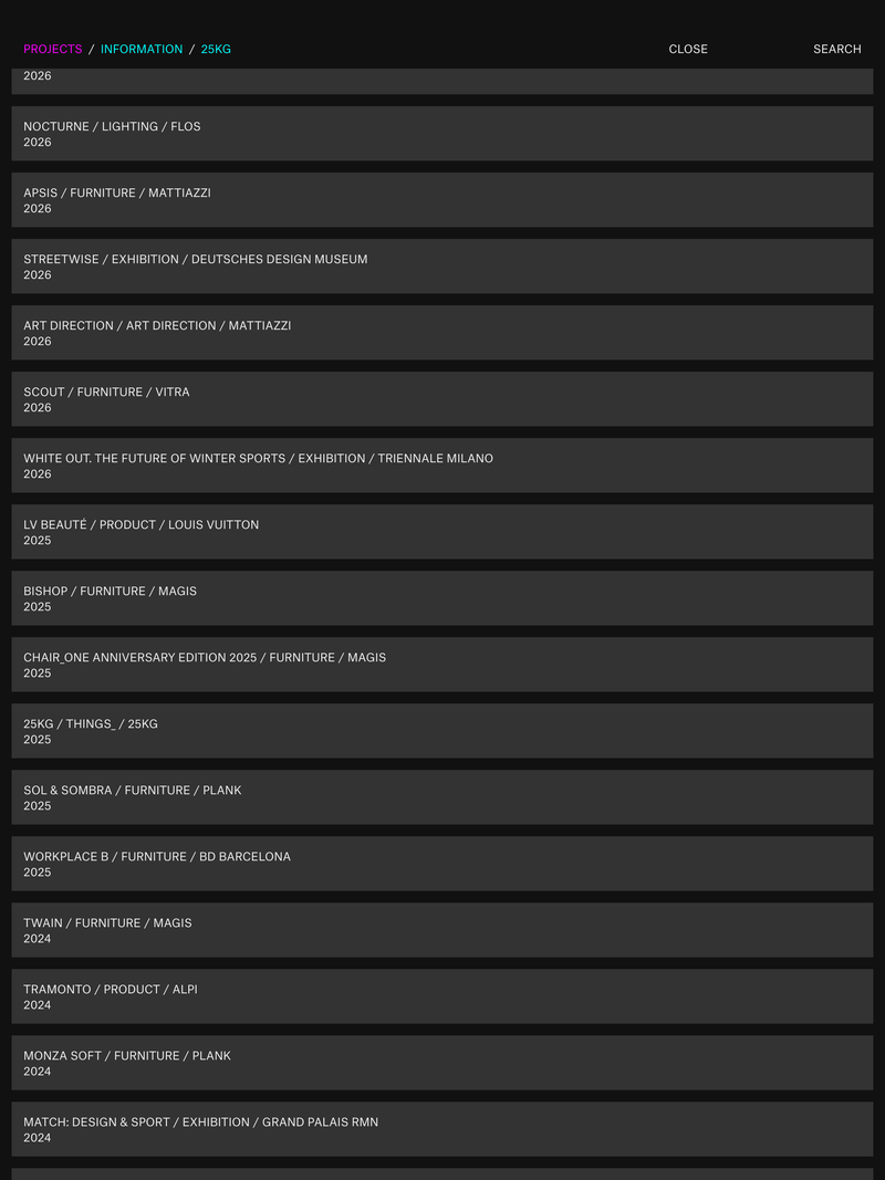 Screenshot of konstantin-grcic.com