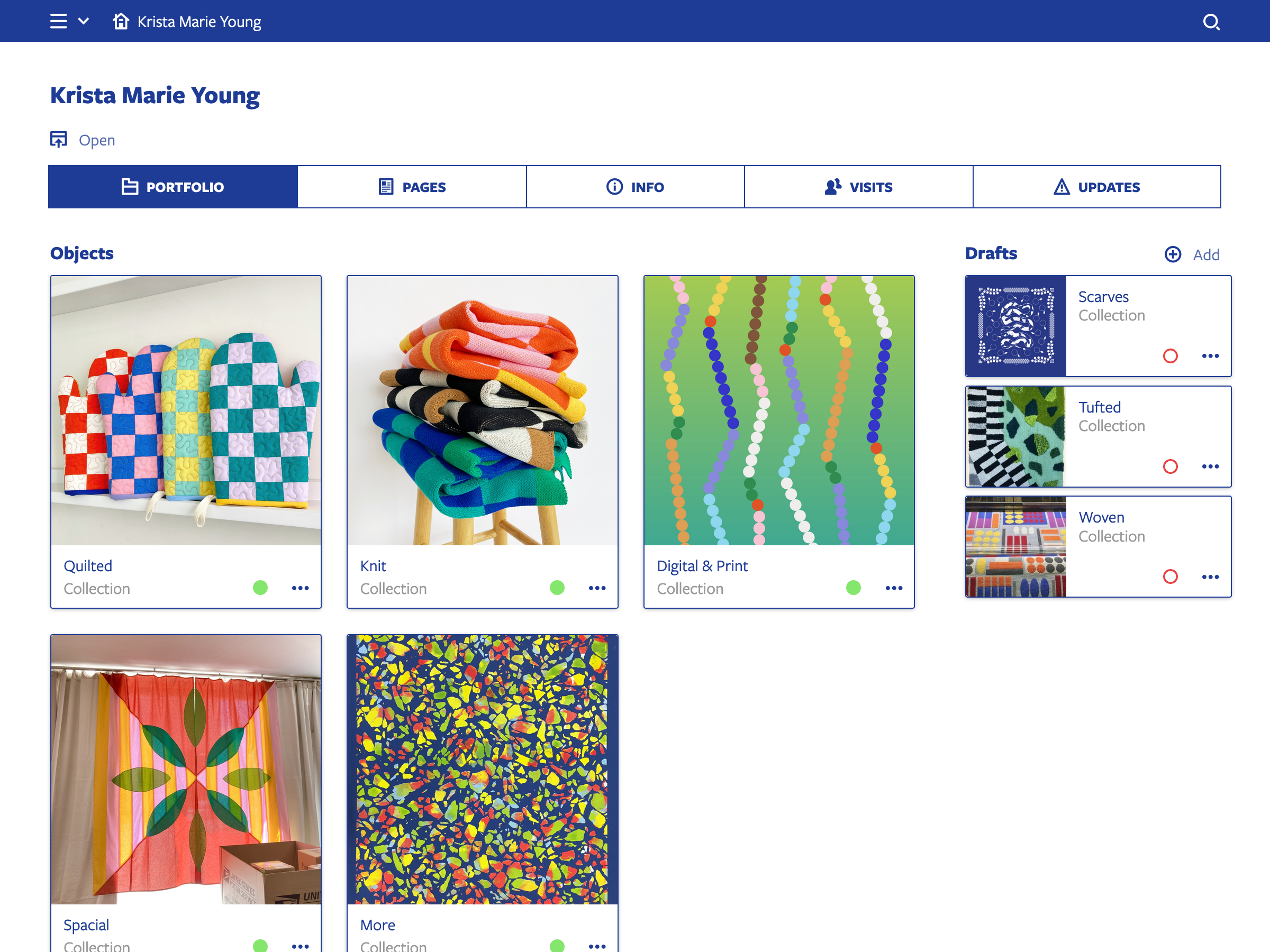 Panel screenshot of kristamarieyoung.com