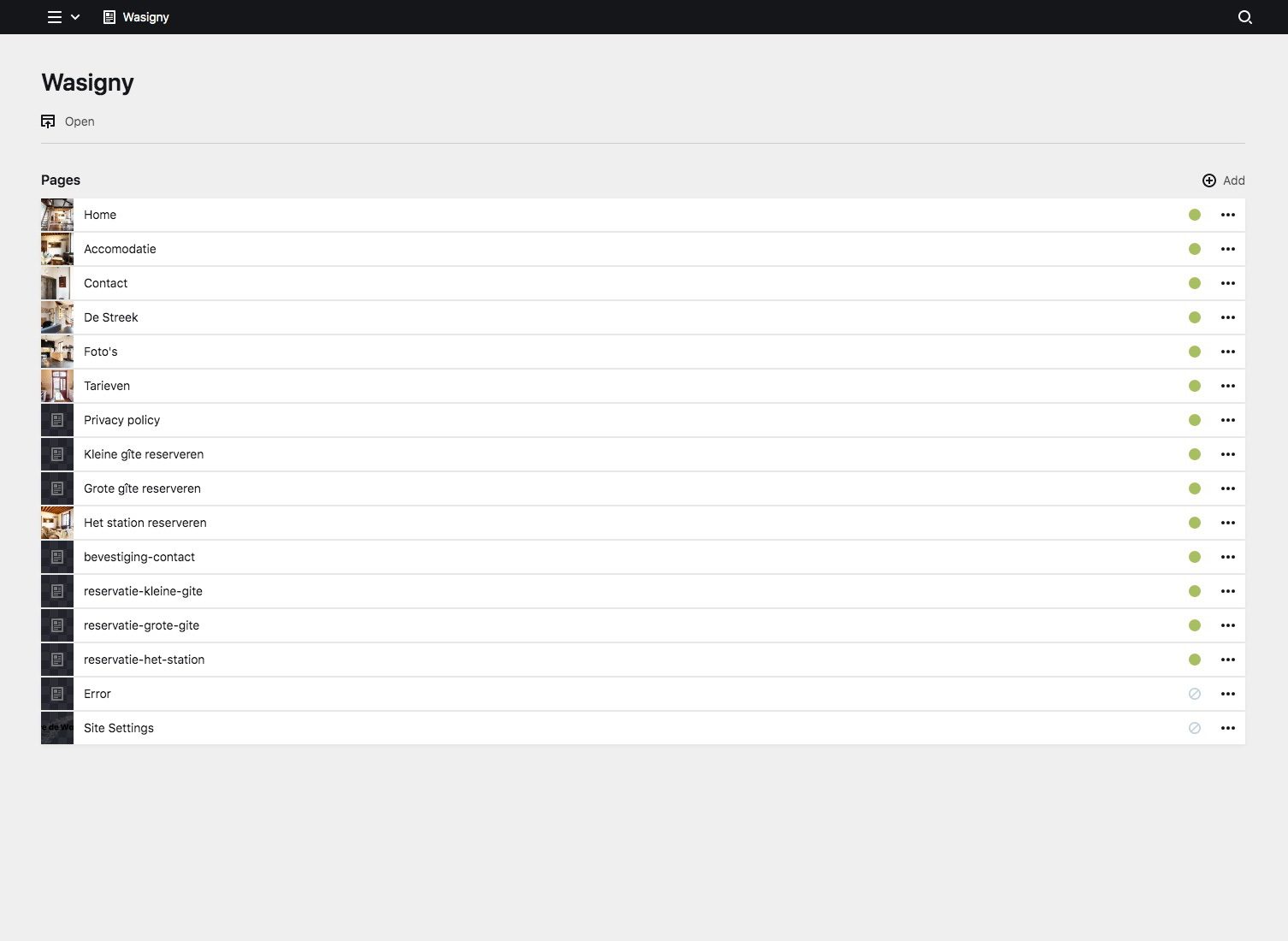 Panel screenshot of lagaredewasigny.com
