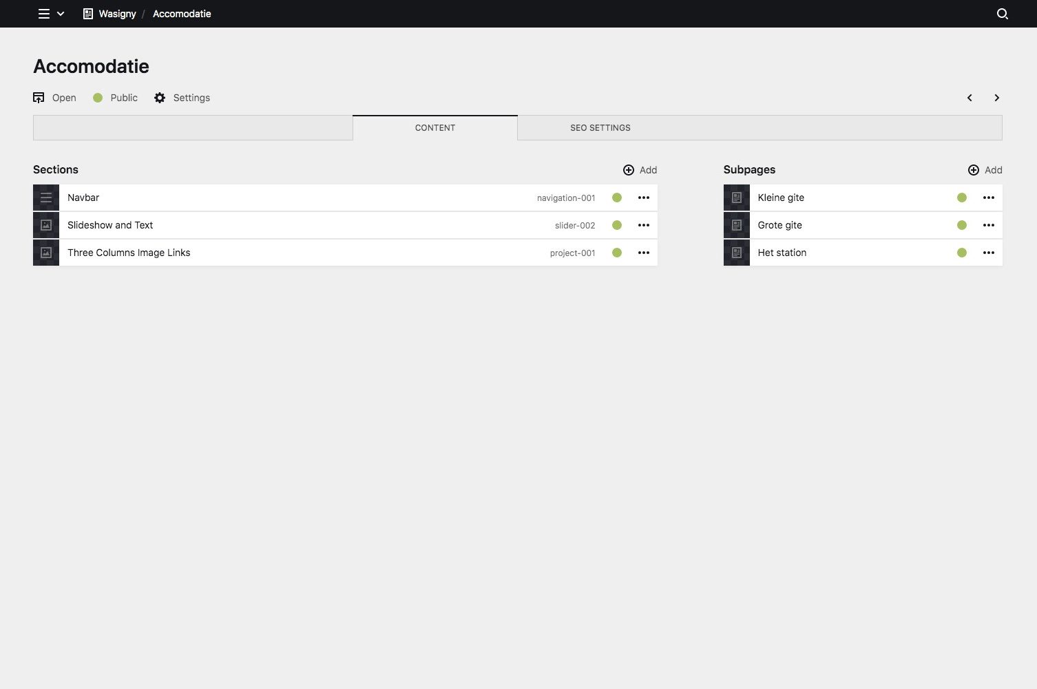 Panel screenshot of lagaredewasigny.com
