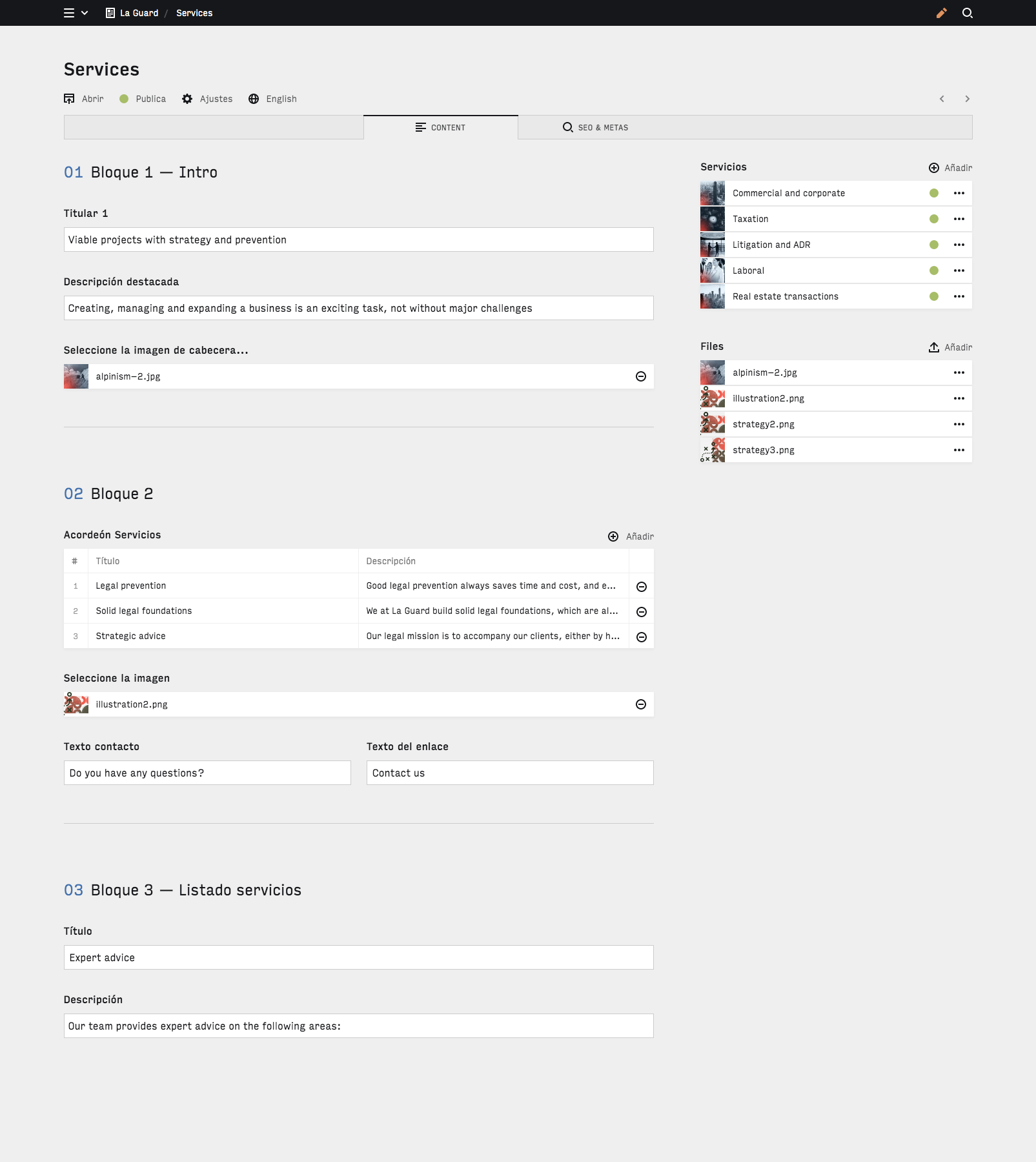 Panel screenshot of laguardlegal.com