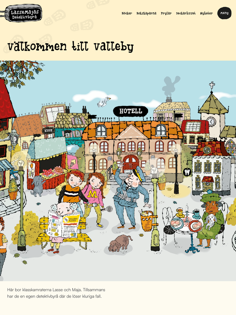 Screenshot of lassemajasdetektivbyra.se