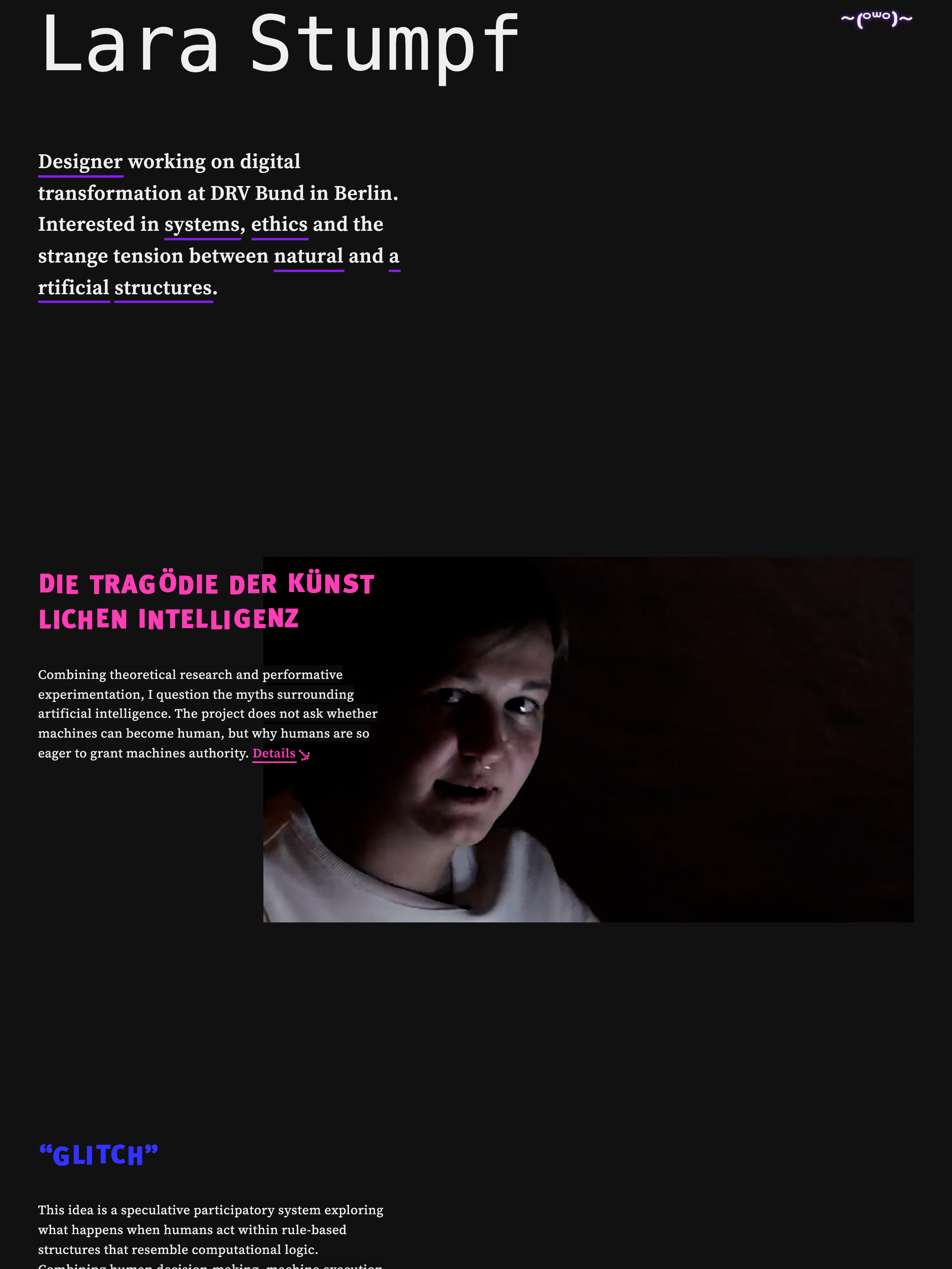 Screenshot of larastumpf.de