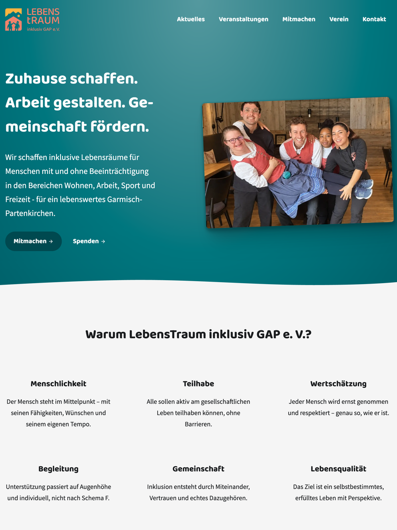 Screenshot of lebenstraum-gap.org