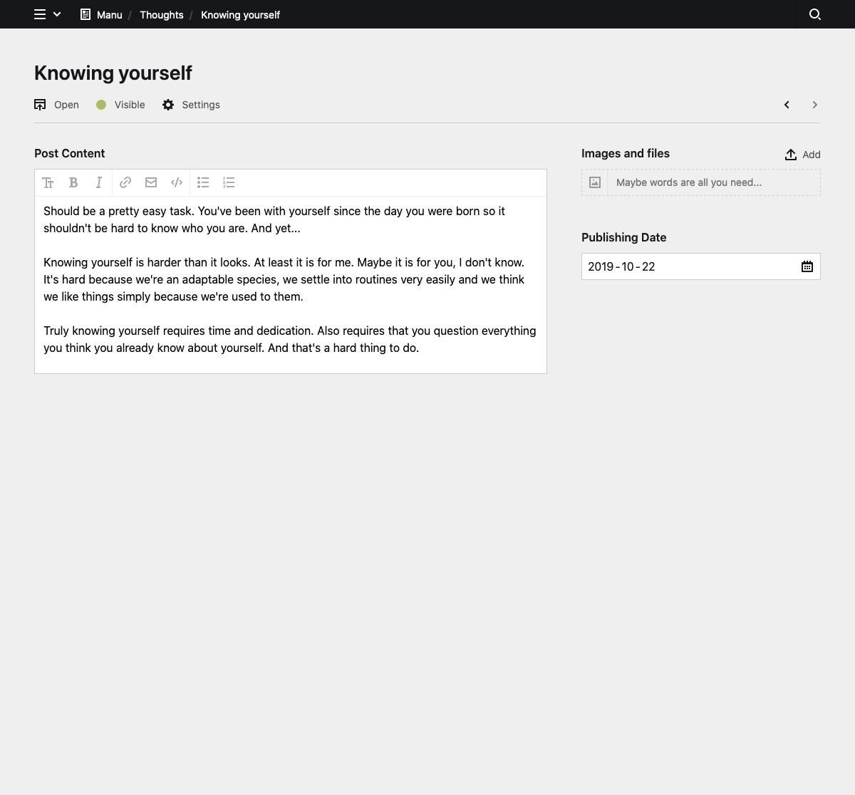 Panel screenshot of manuelmoreale.com