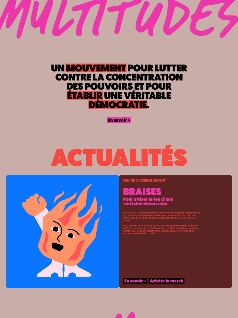Screenshot of multitudes.quebec