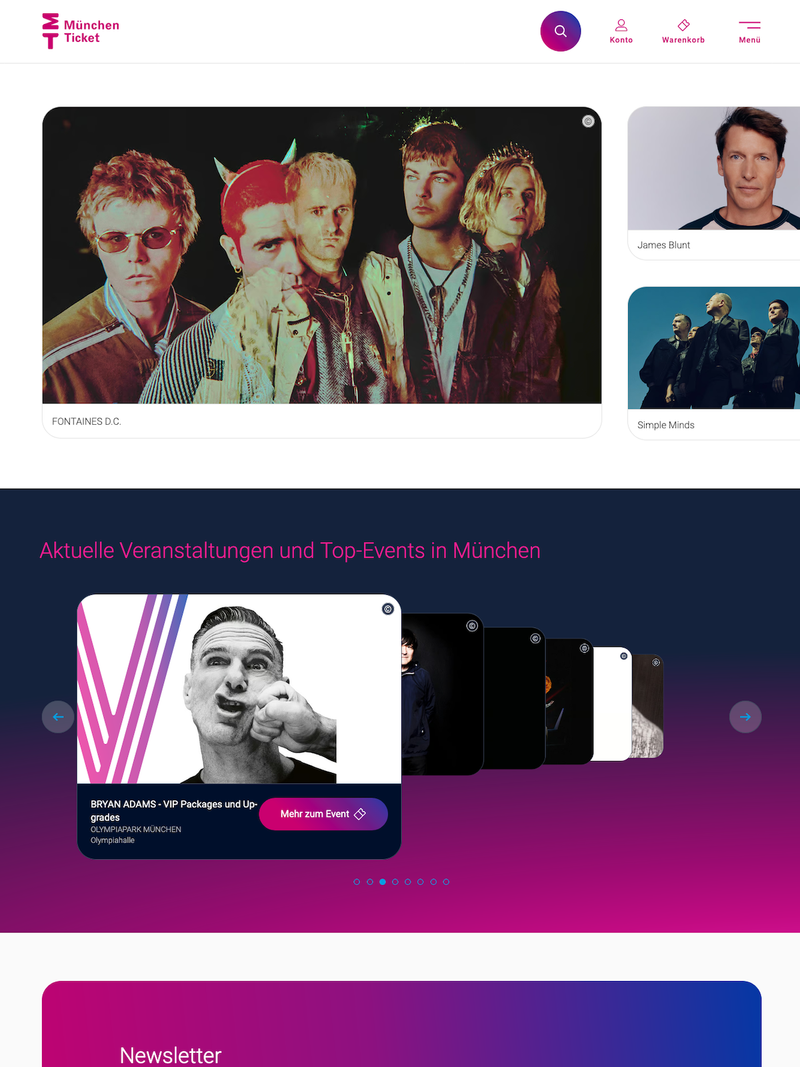 Screenshot of muenchenticket.de