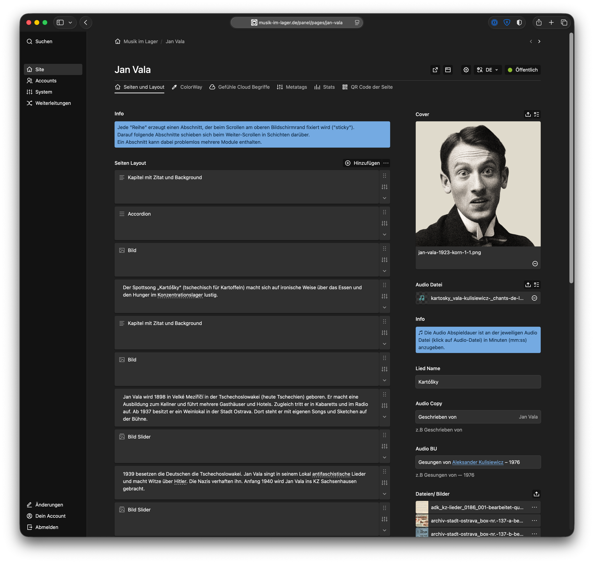 Panel screenshot of musik-im-lager.de