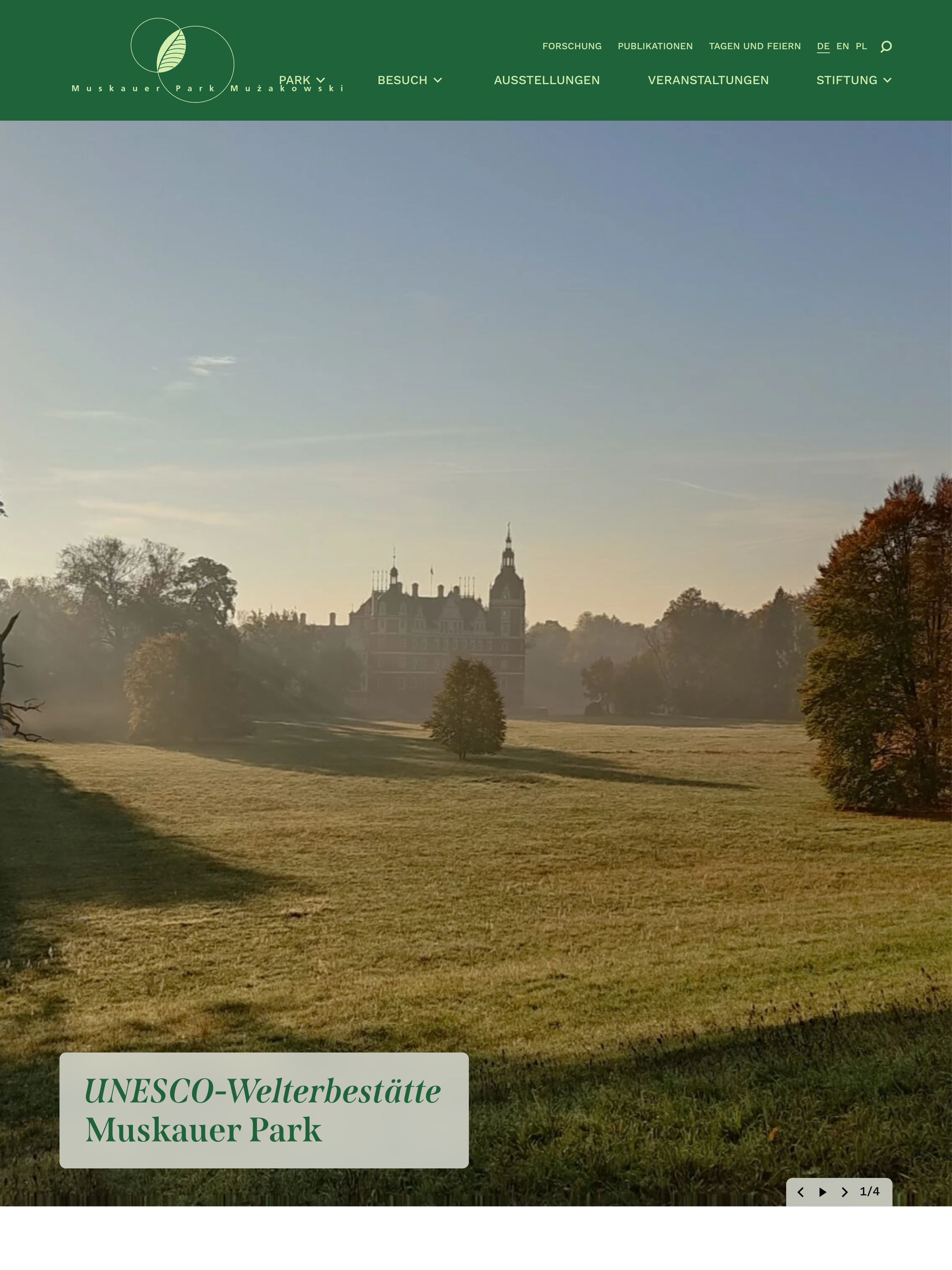 Screenshot of muskauer-park.de