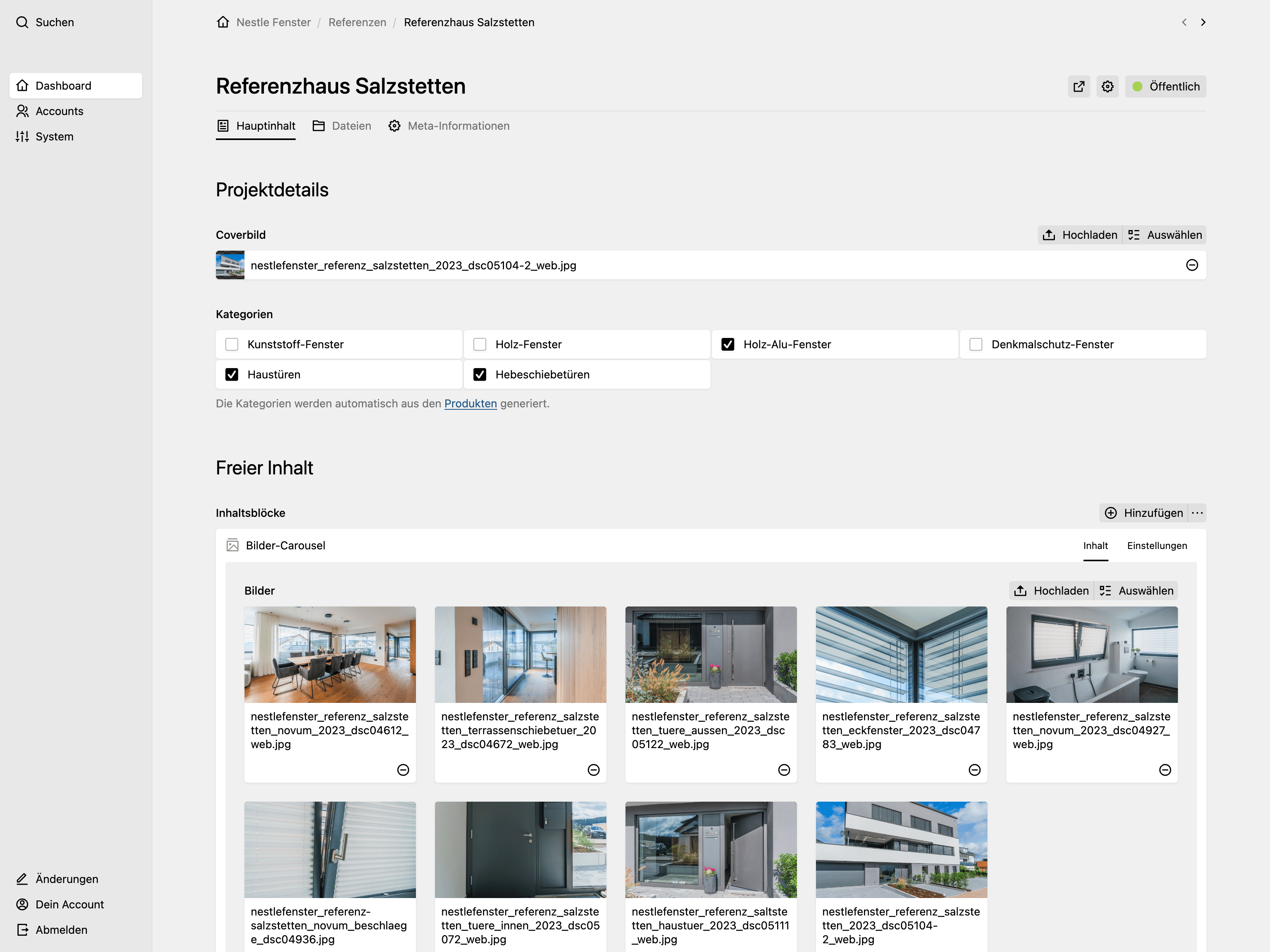 Panel screenshot of nestle-fenster.de