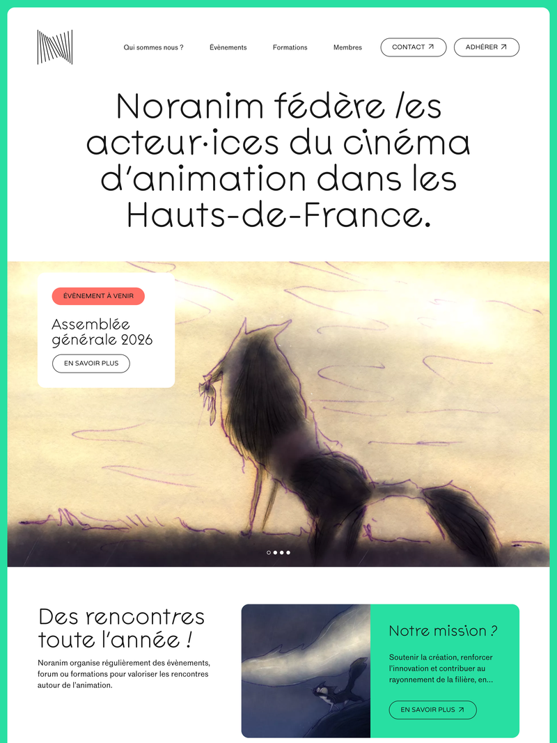 Screenshot of noranim.fr